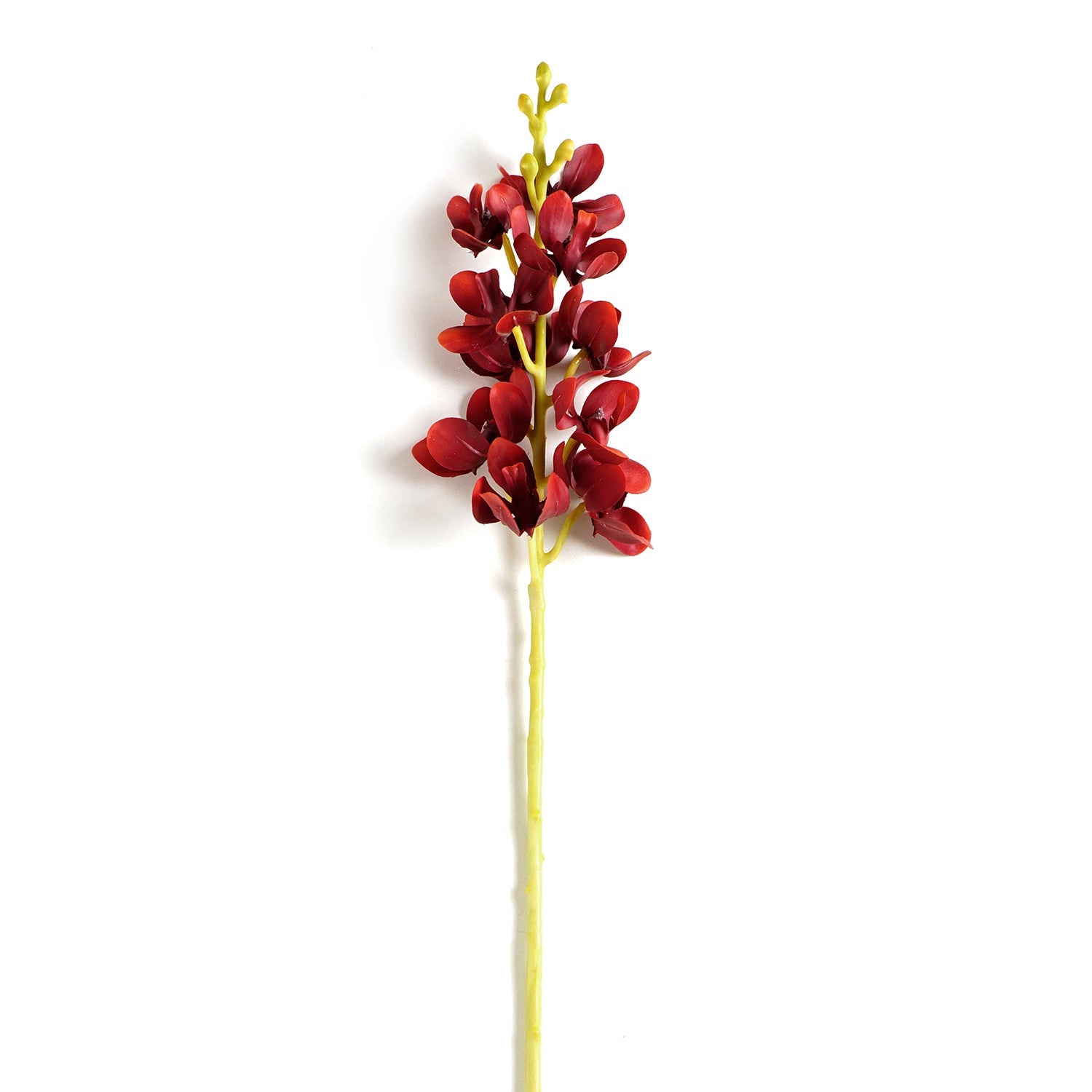 Dark Red Vanda Orchid Artificial Stem - Single