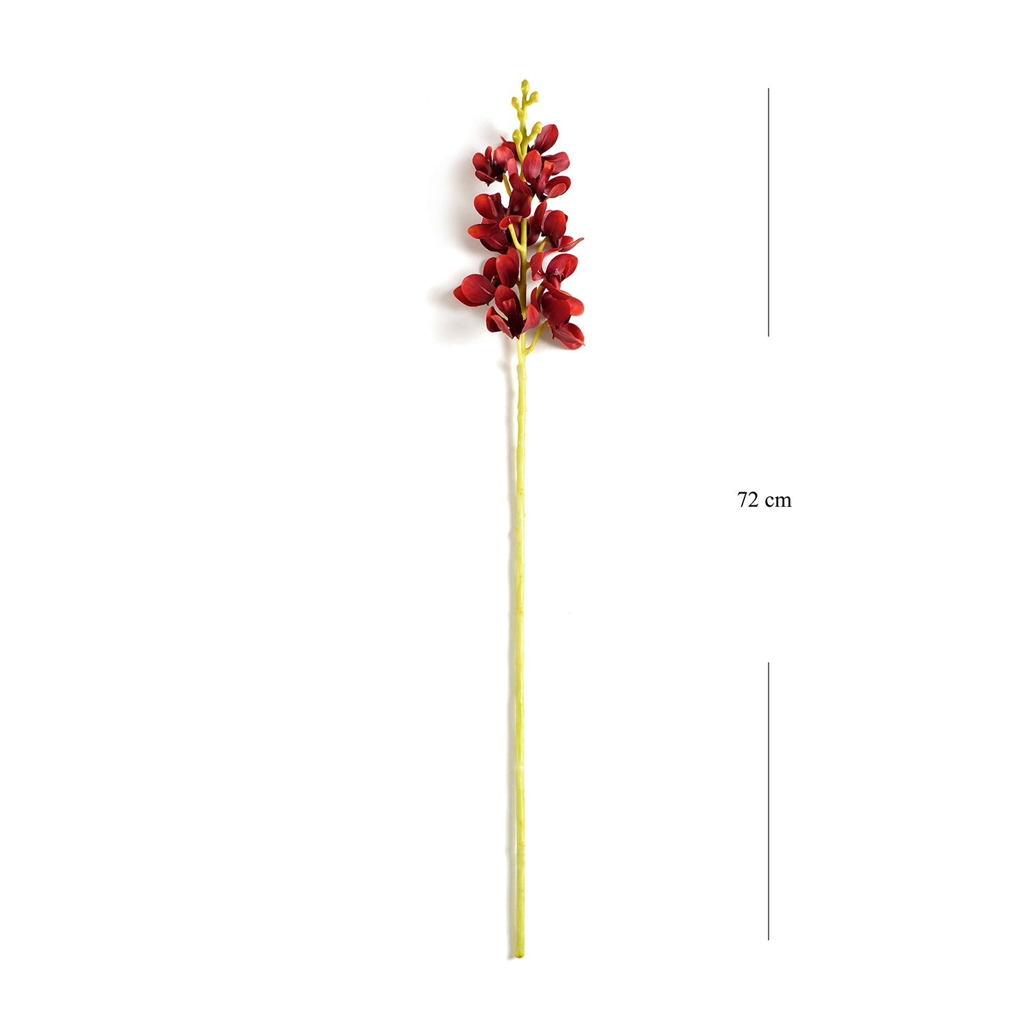 Dark Red Vanda Orchid Artificial Stem - Single