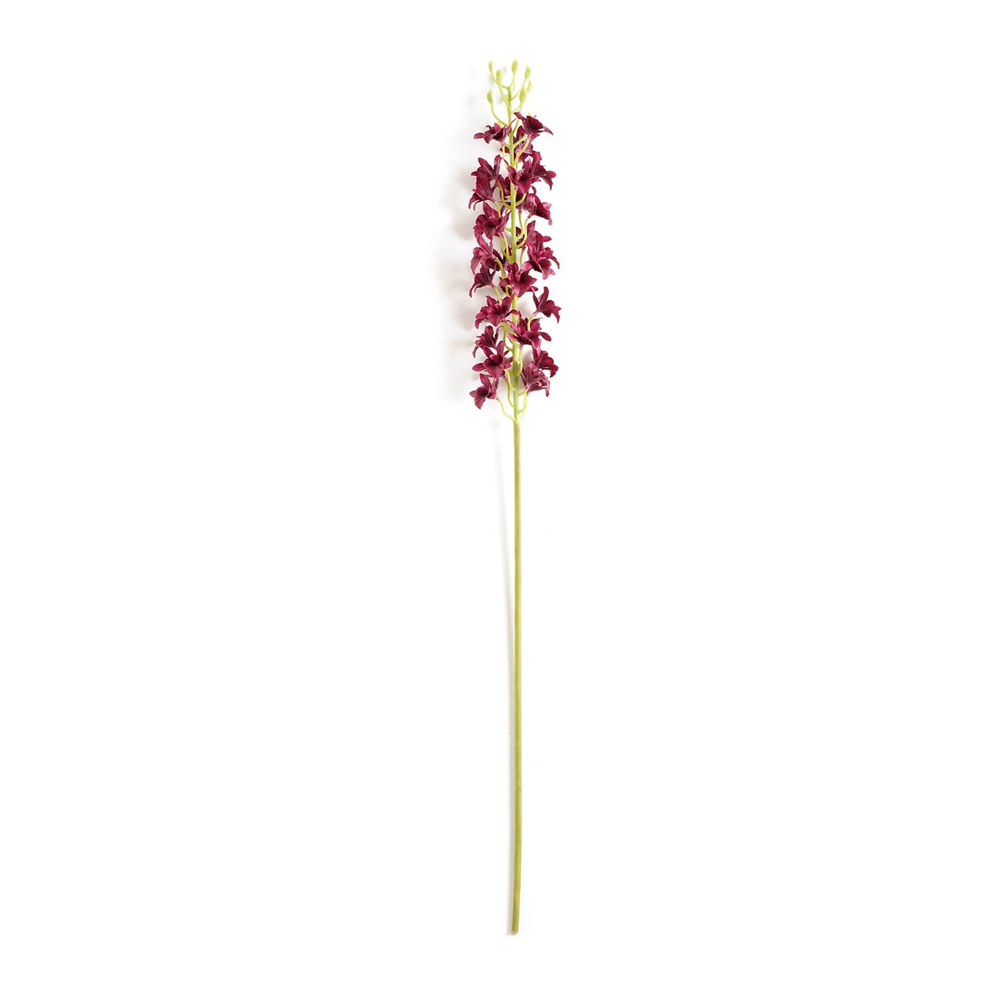 Dark Purple Artificial Orchid Stem - Single