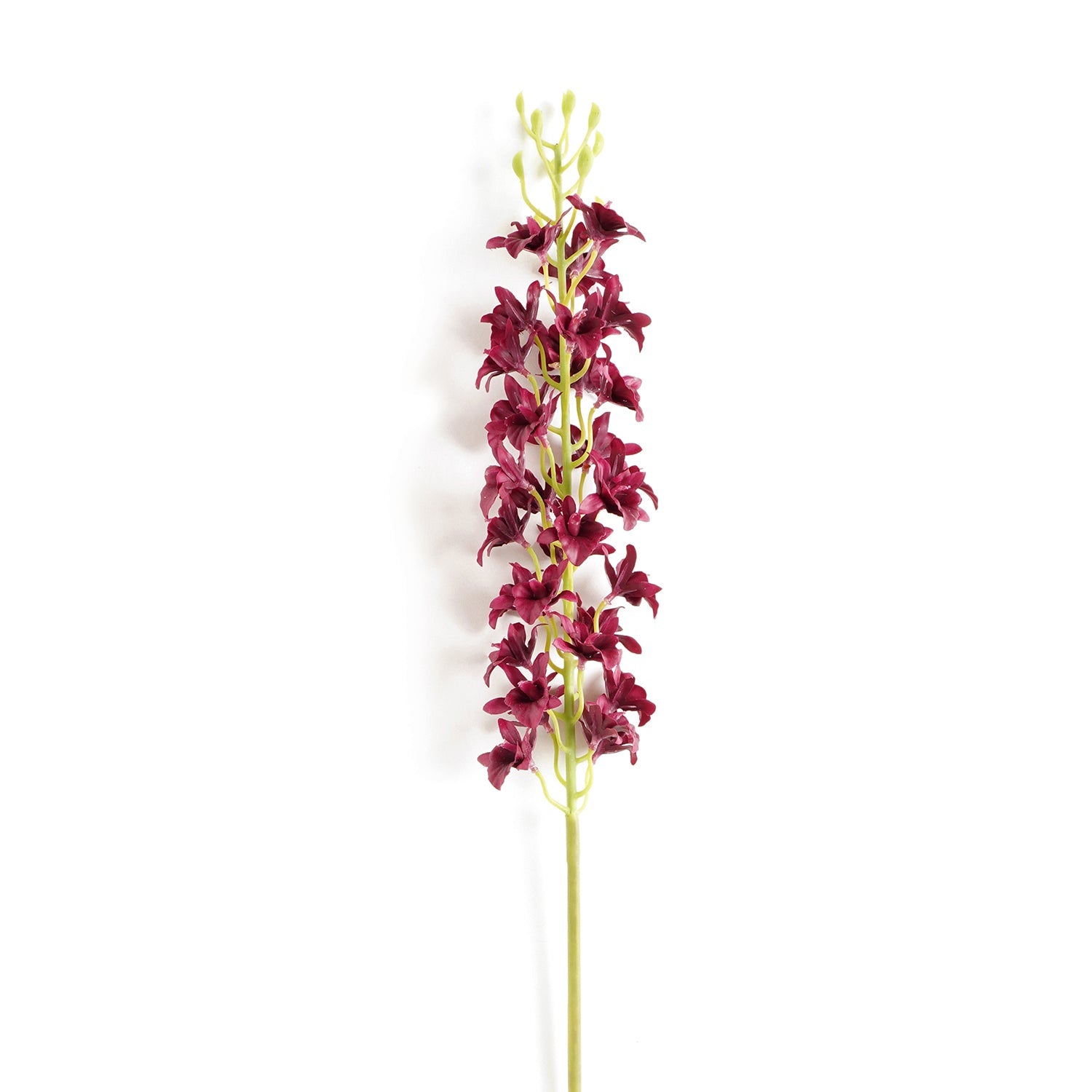 Dark Purple Artificial Orchid Stem - Single