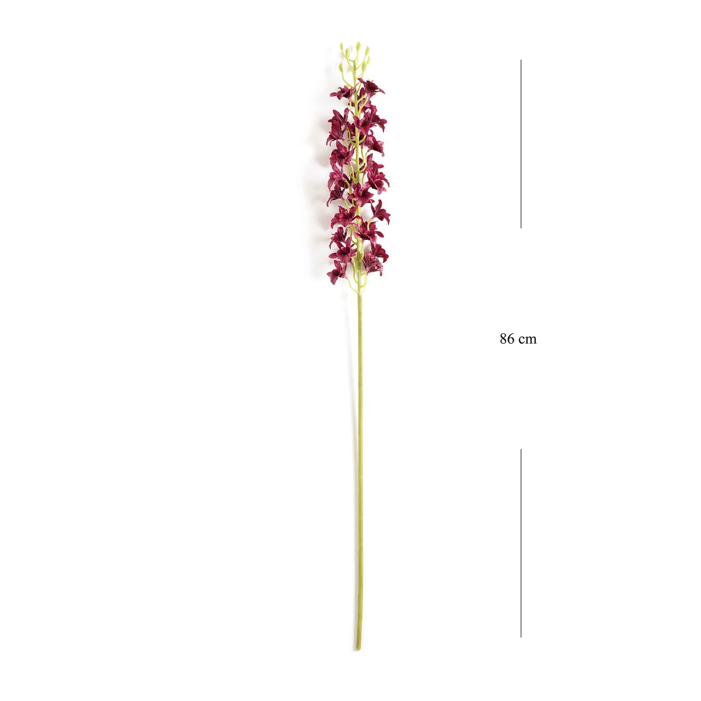 Dark Purple Artificial Orchid Stem - Single