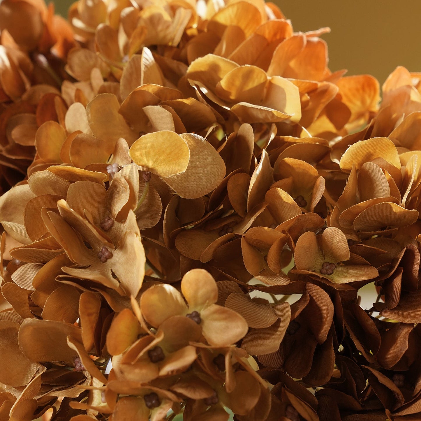 Brown Hydrangea Dry Artificial Stem Single