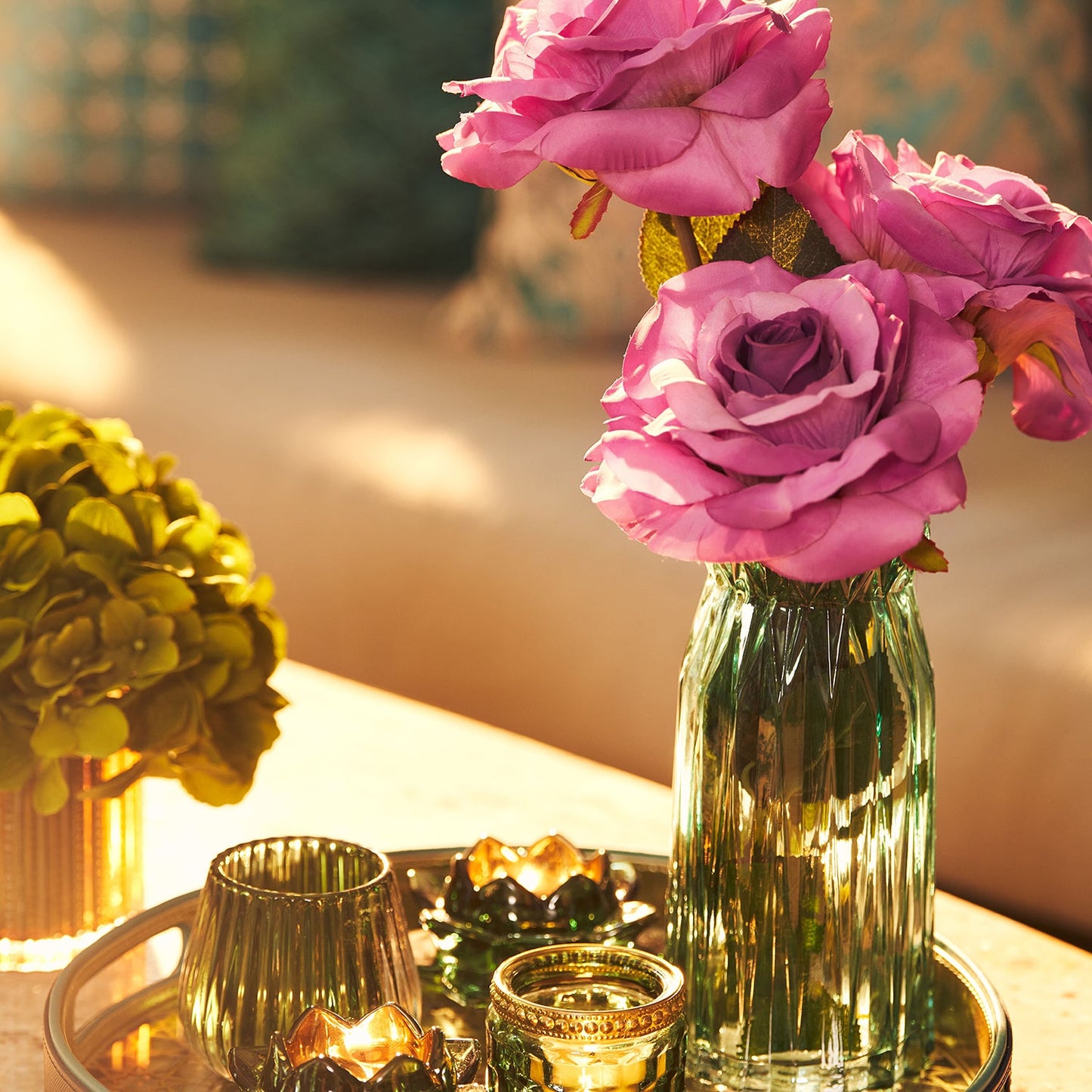 Purple Rose Faux Flower Stem - Single