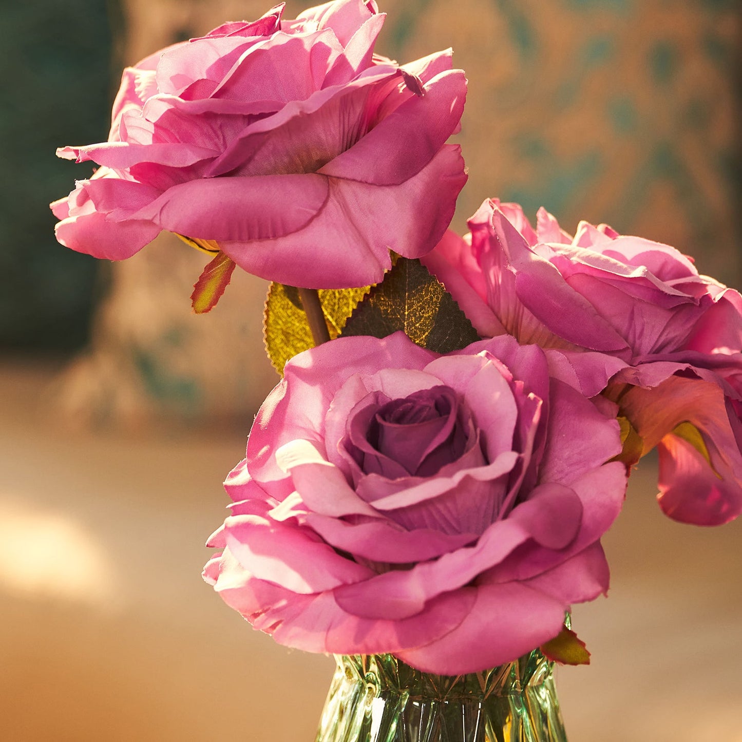Purple Rose Faux Flower Stem - Single