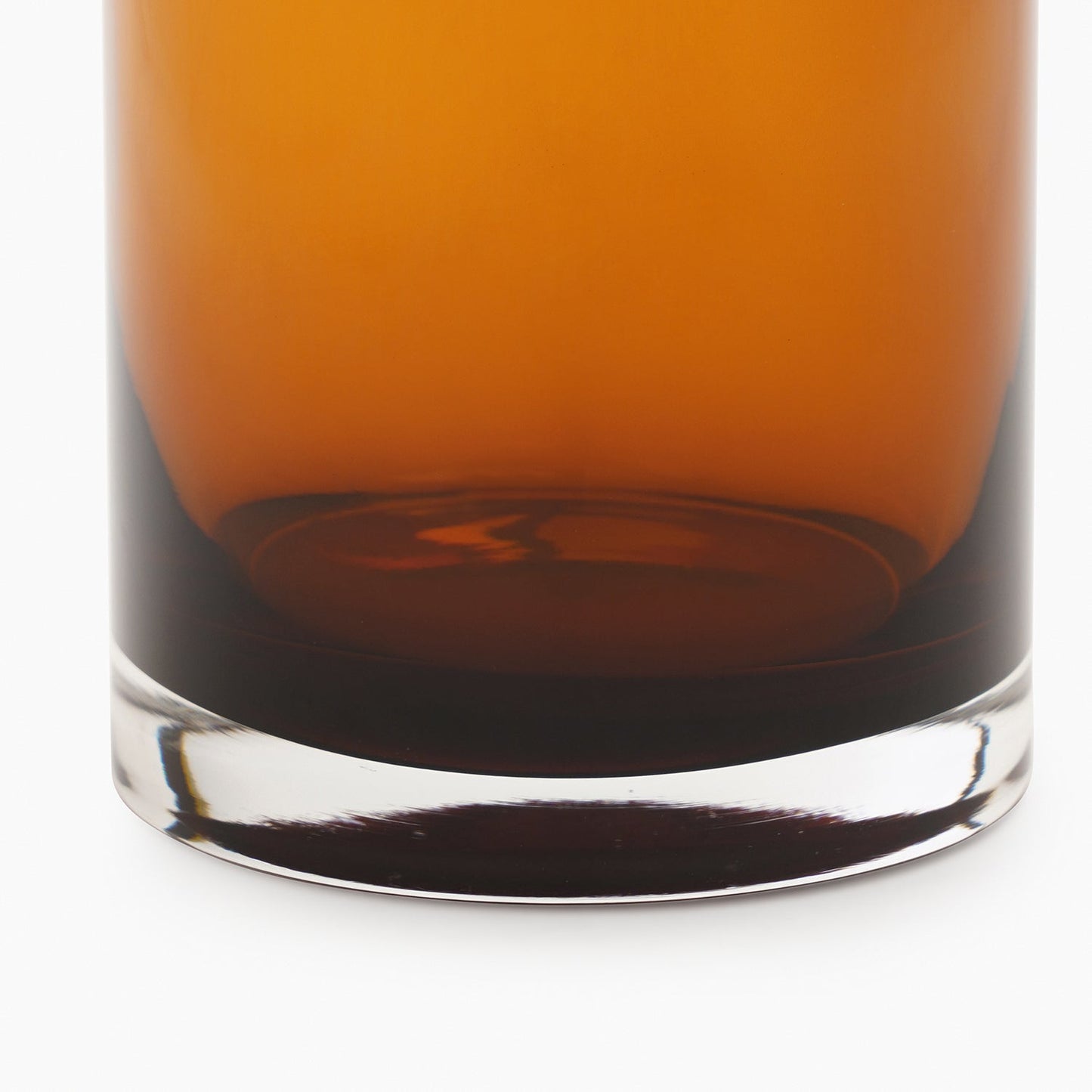 Dark Brown Cylindrical Straight Glass Vase - Small