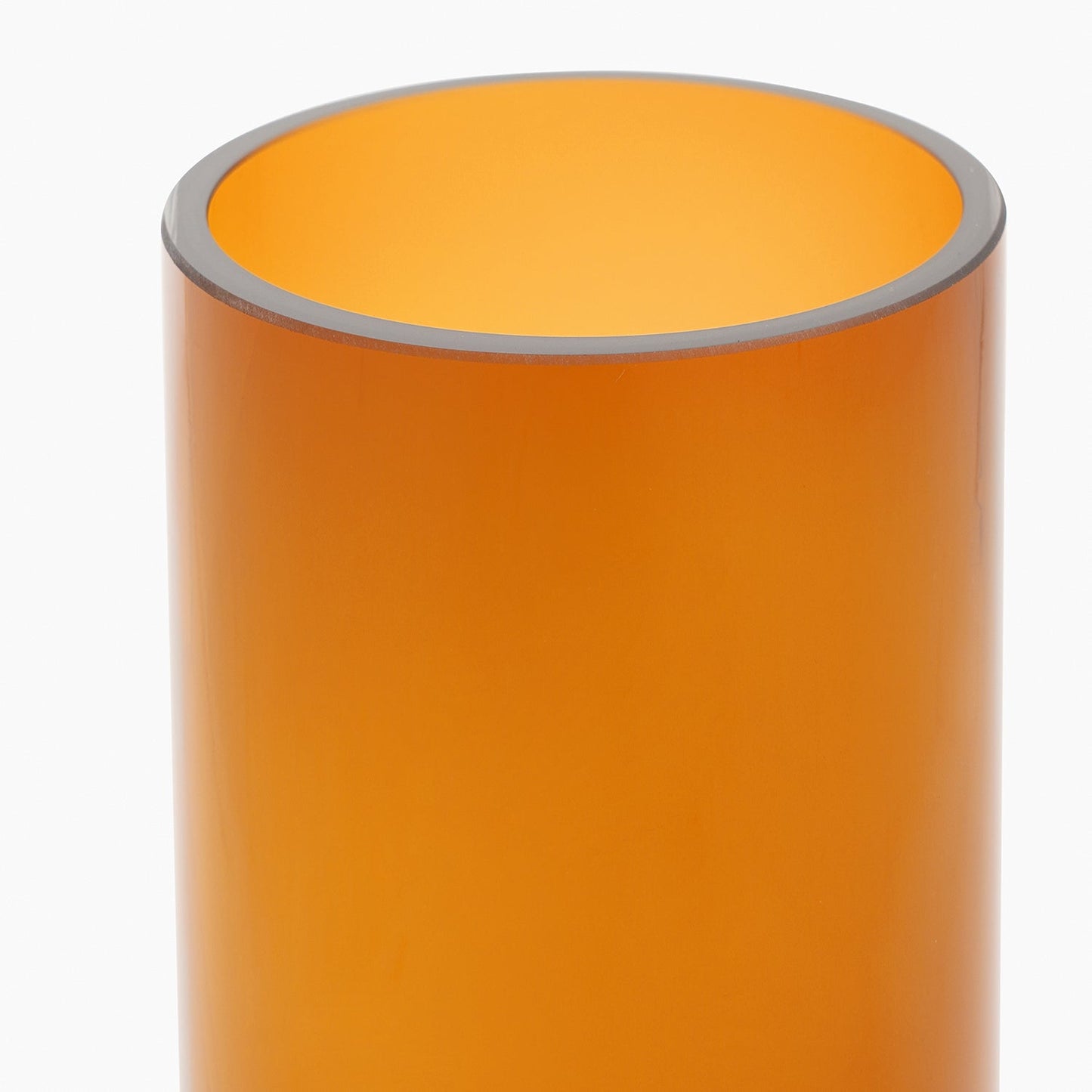 Dark Brown Cylindrical Glass Vase - Medium