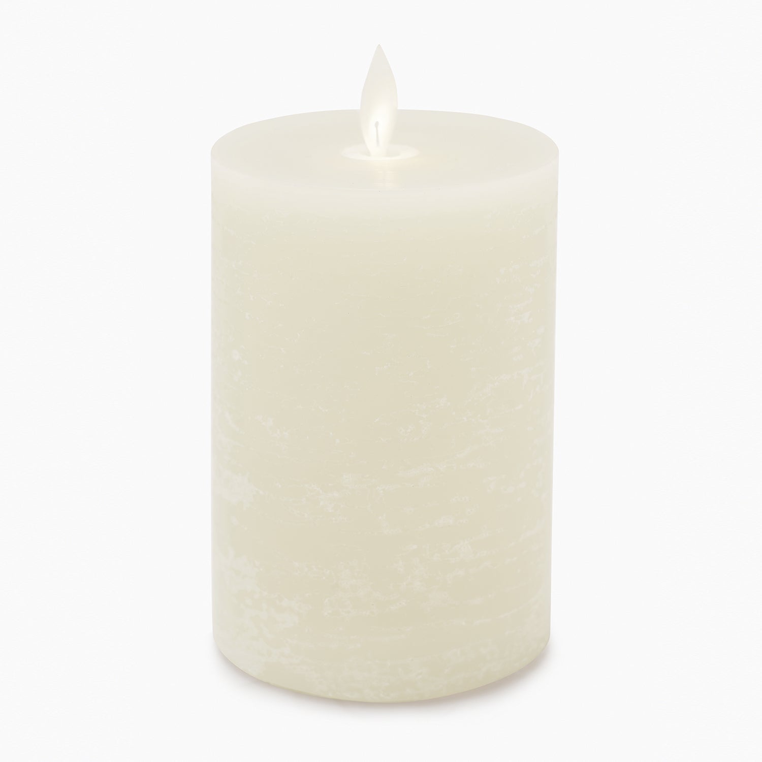 Ivory Flickering Flameless LED Taper Candle - Large
