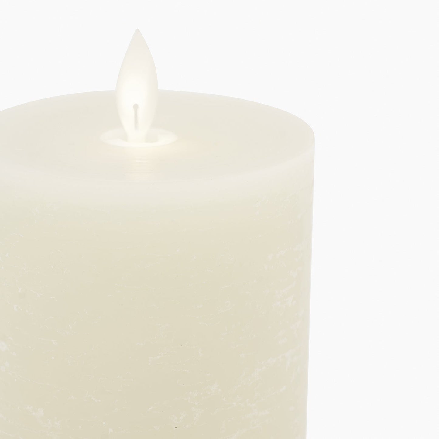 Grey LED Flickering Flame Candle - Large