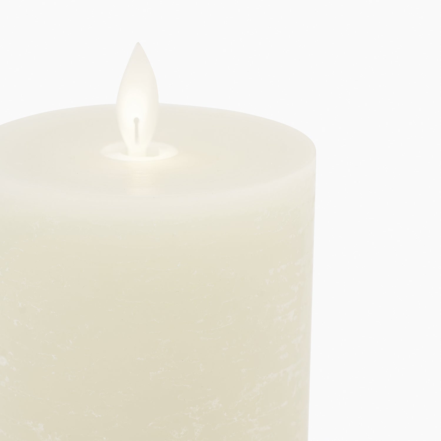 Ivory Flickering Flameless LED Taper Candle - Large