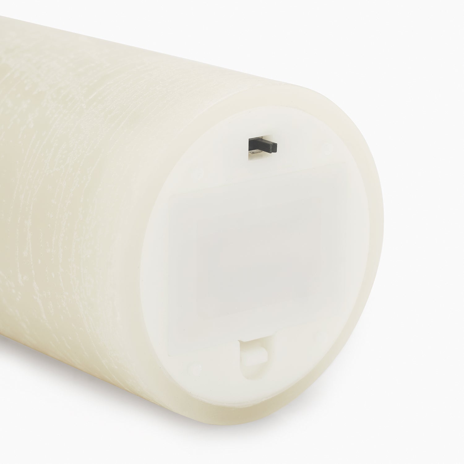 Grey LED Flickering Flame Candle - Large