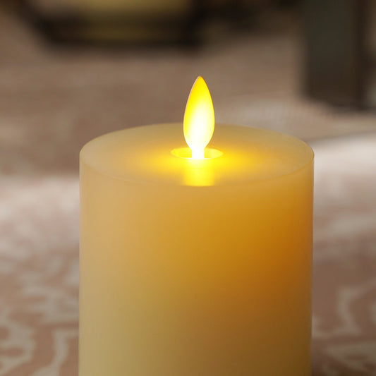 Grey LED Flickering Flame Candle - Small