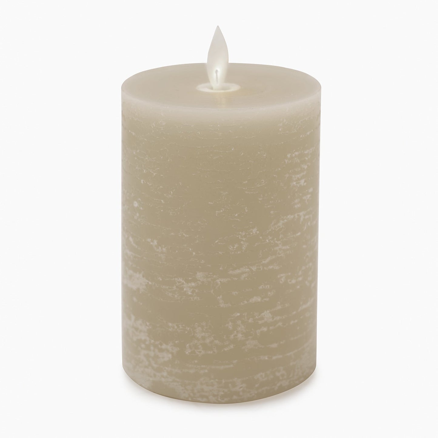 Grey LED Flickering Flame Candle - Large