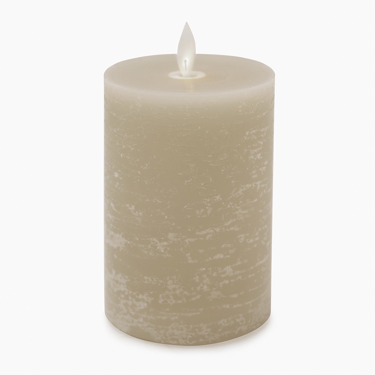 Grey LED Flickering Flame Candle - Large