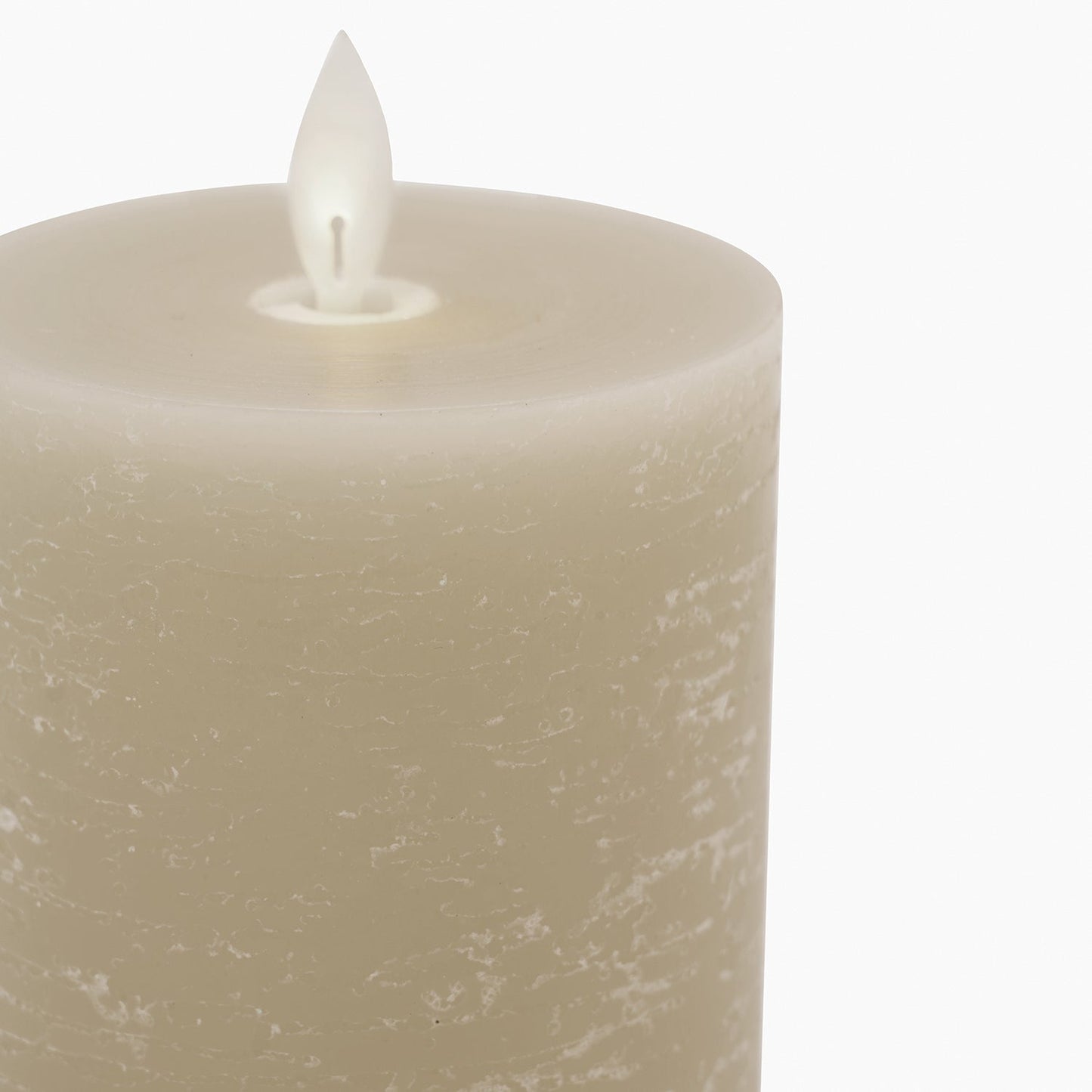 Grey LED Flickering Flame Candle - Large