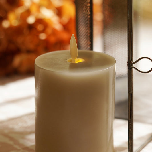 Grey LED Flickering Flame Candle - Small