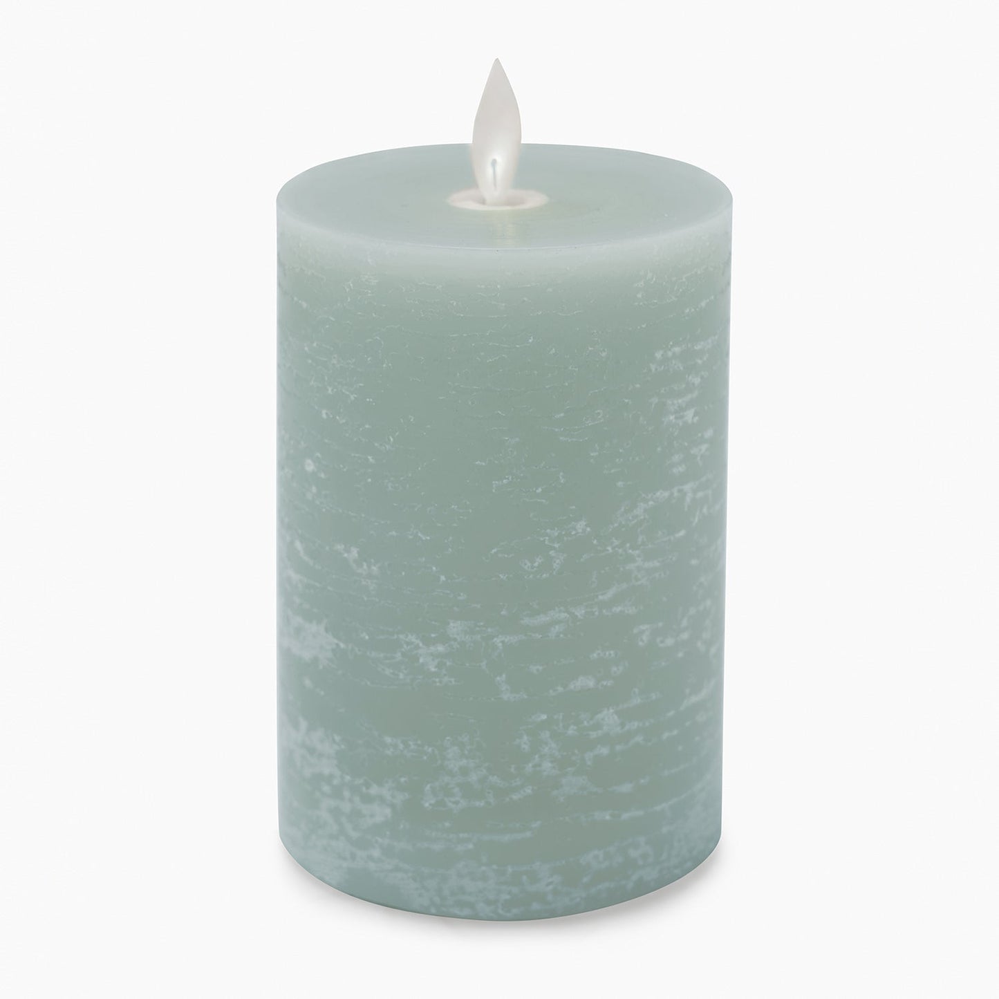 Blue LED Flickering Flame Wax Candle - Large