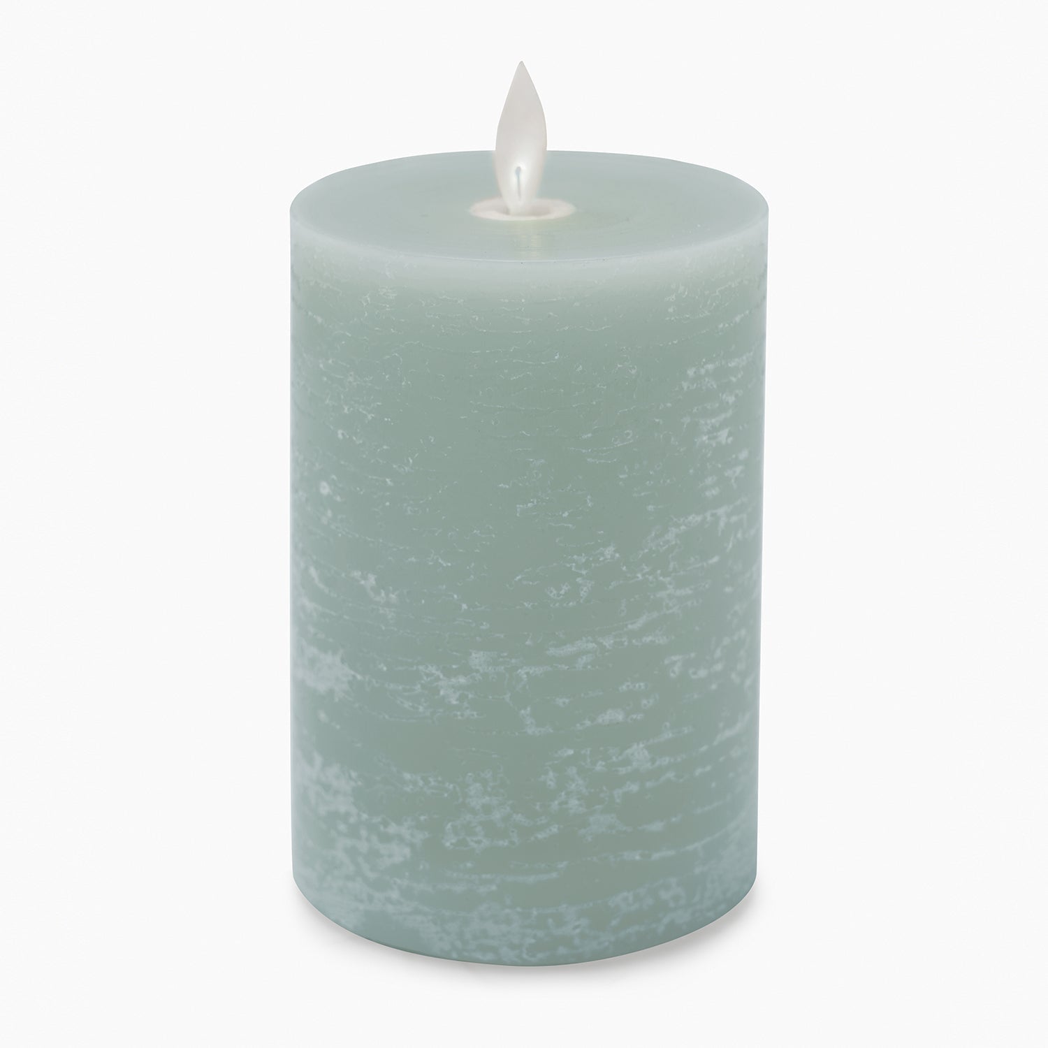 Blue LED Flickering Flame Wax Candle - Large