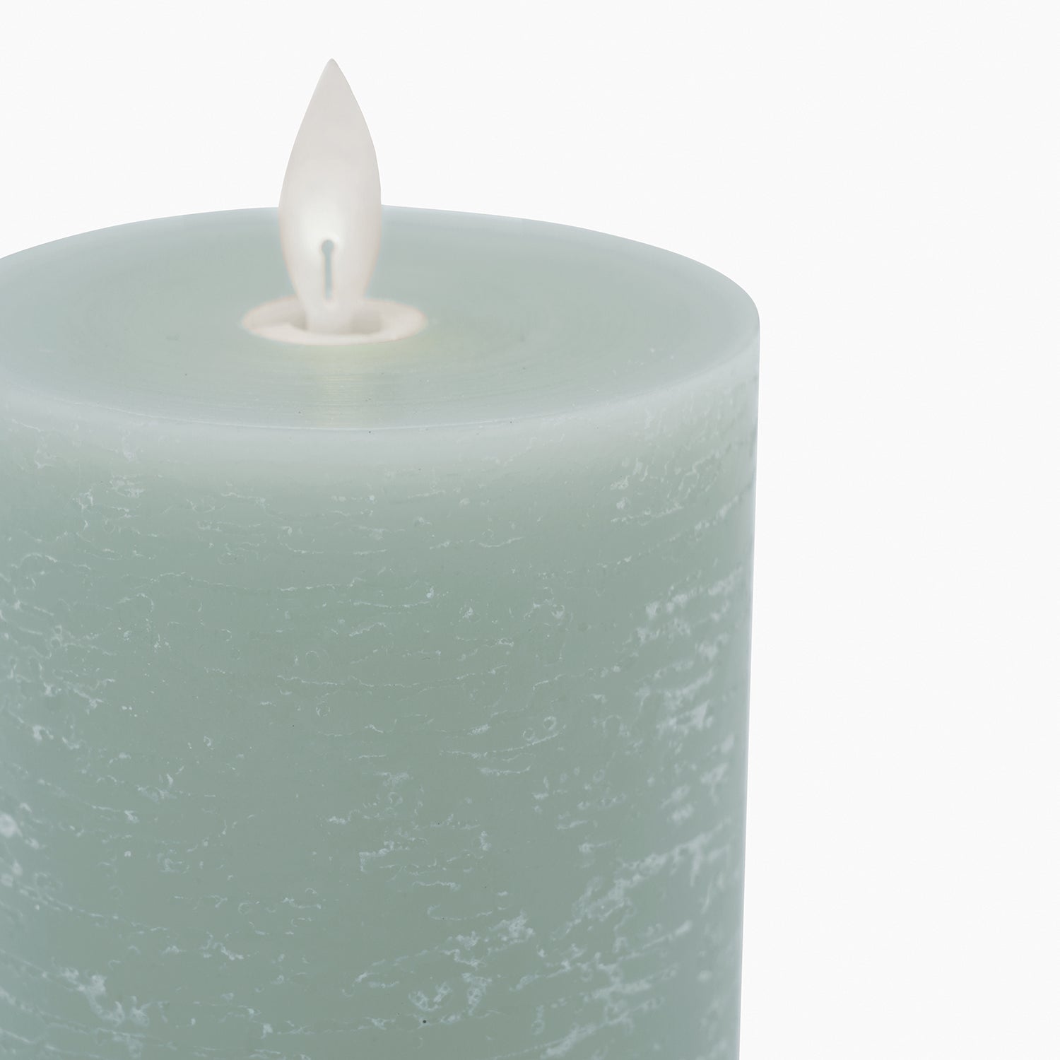 Blue LED Flickering Flame Wax Candle - Large