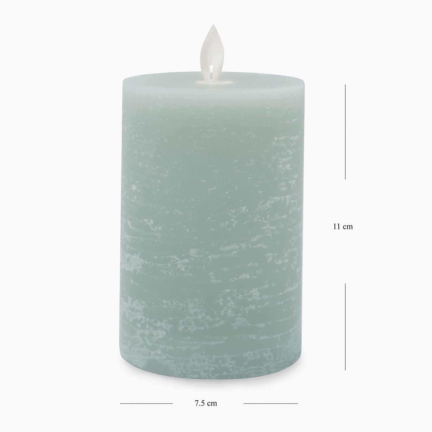 Blue LED Flickering Flame Wax Candle - Large