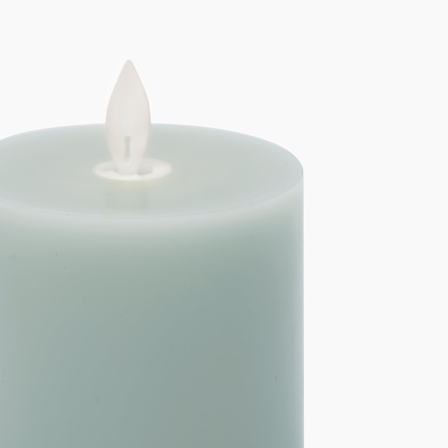 Blue LED Flickering Flame Wax Candle - Small