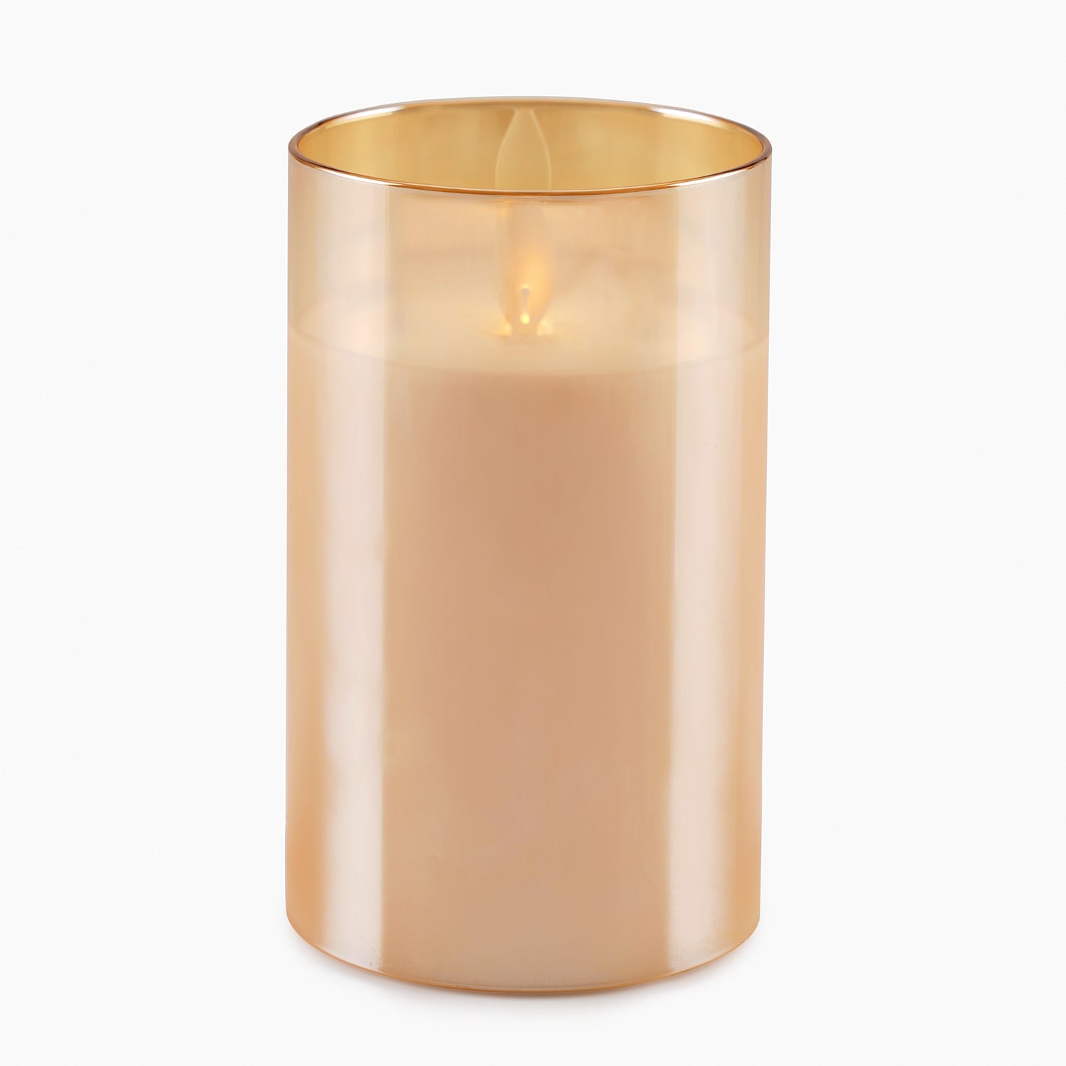 Amber LED Flickering Flame Candle - Large