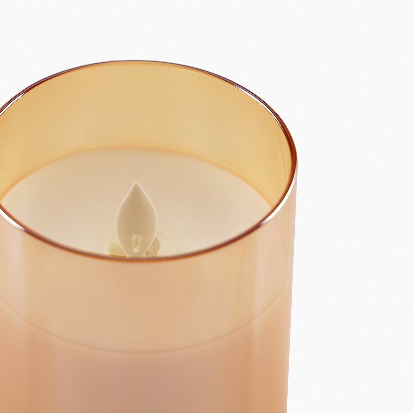 Amber LED Flickering Flame Candle - Large