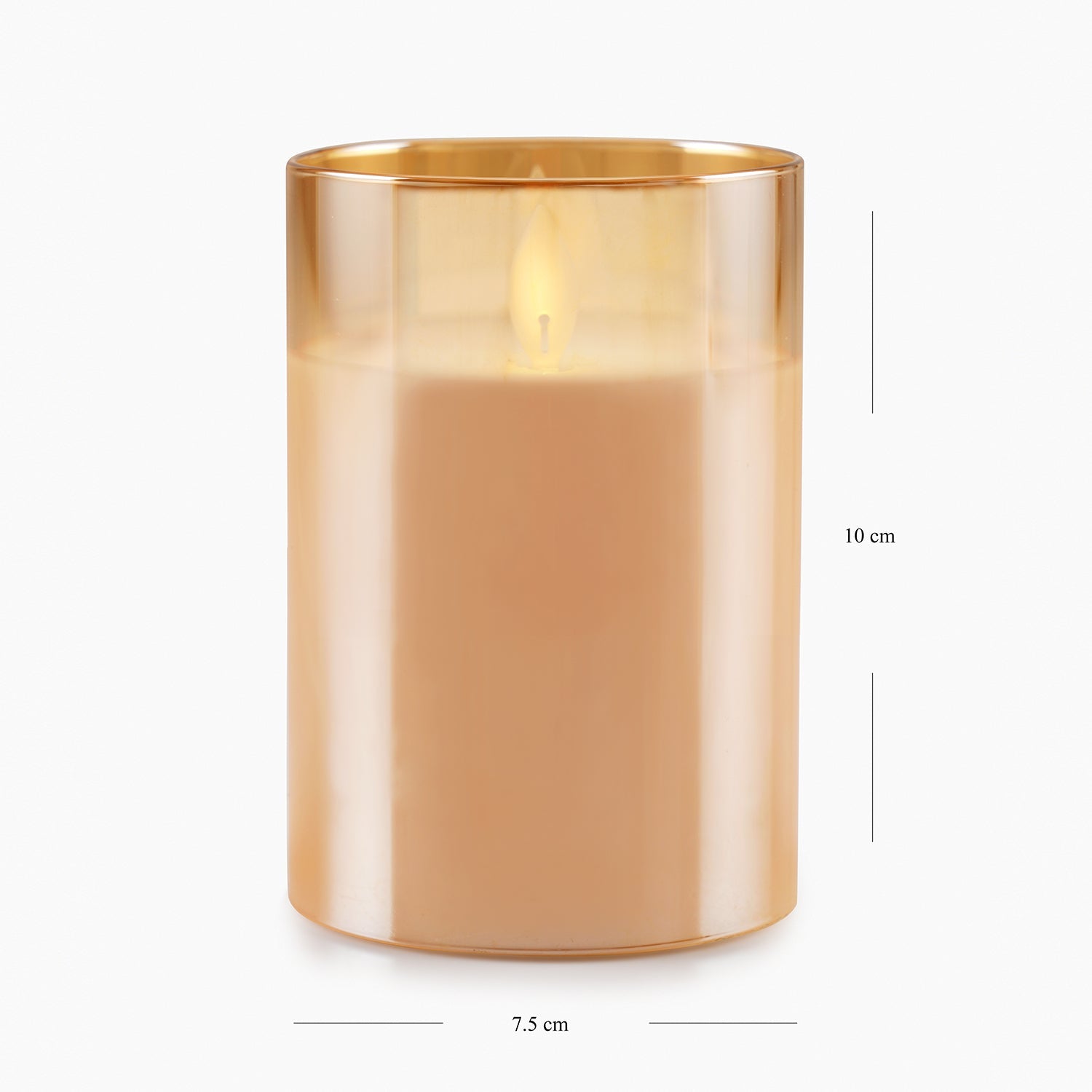 Amber LED Flickering Flame Candle - Small
