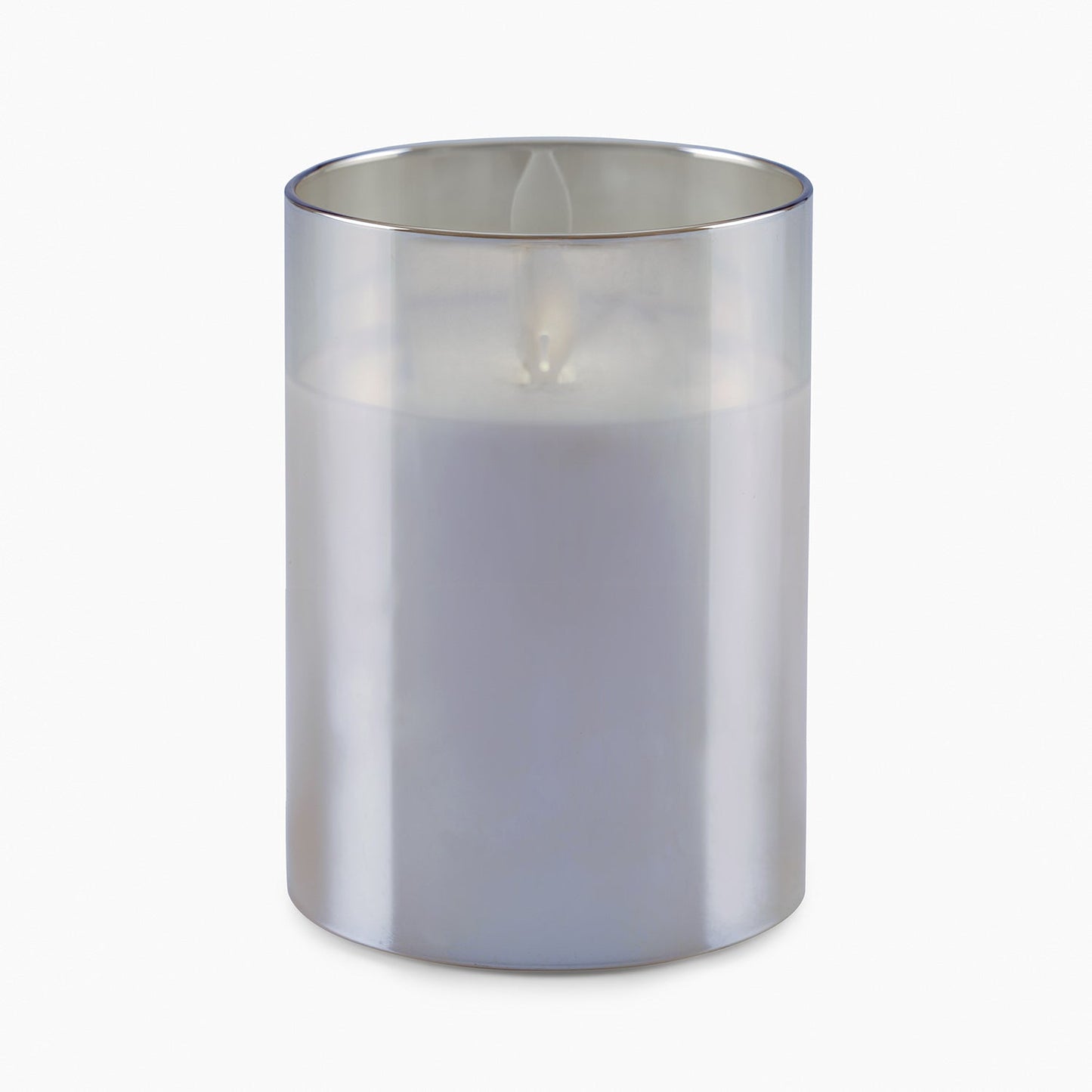Grey LED Flickering Flame Candle - Small