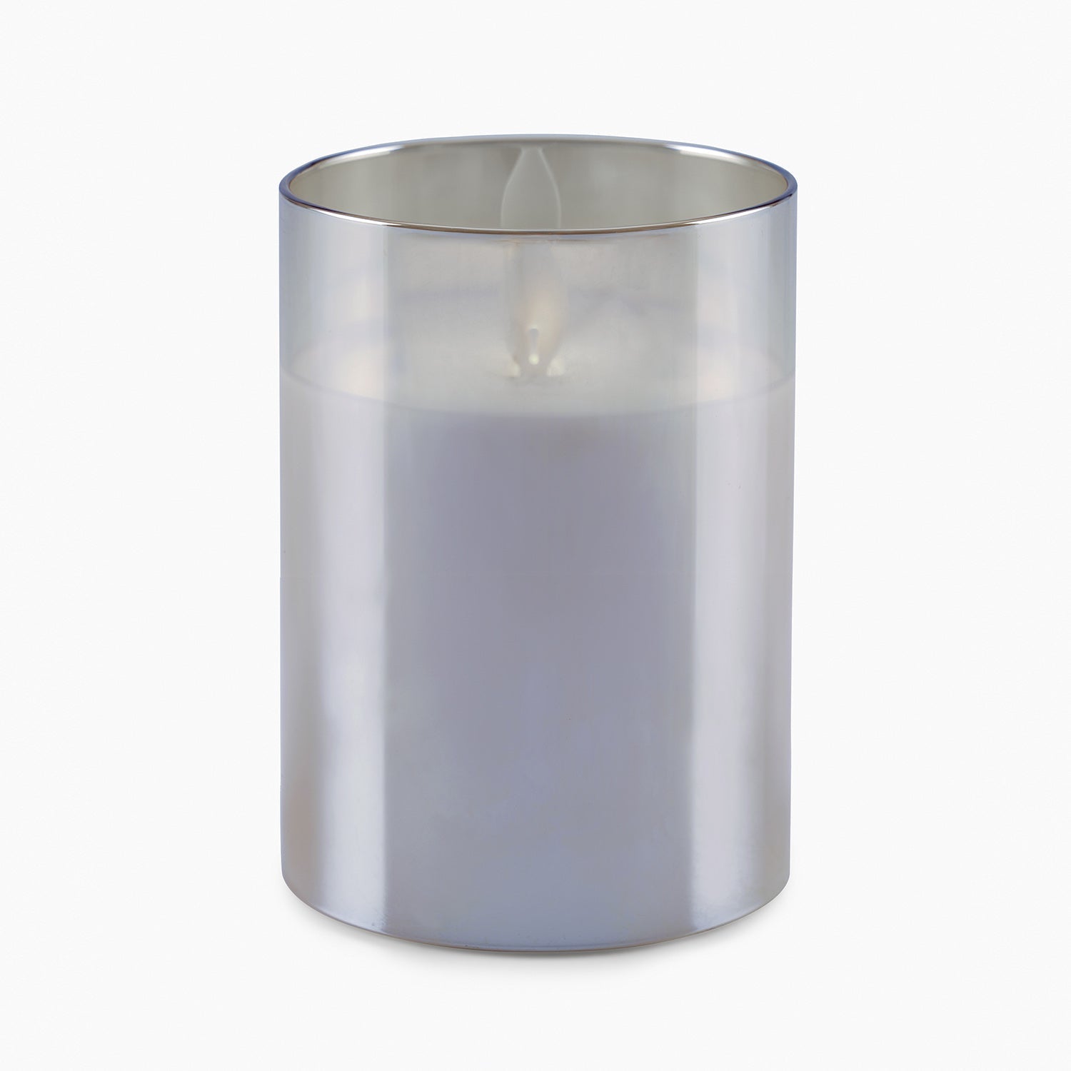 Grey LED Flickering Flame Candle - Small