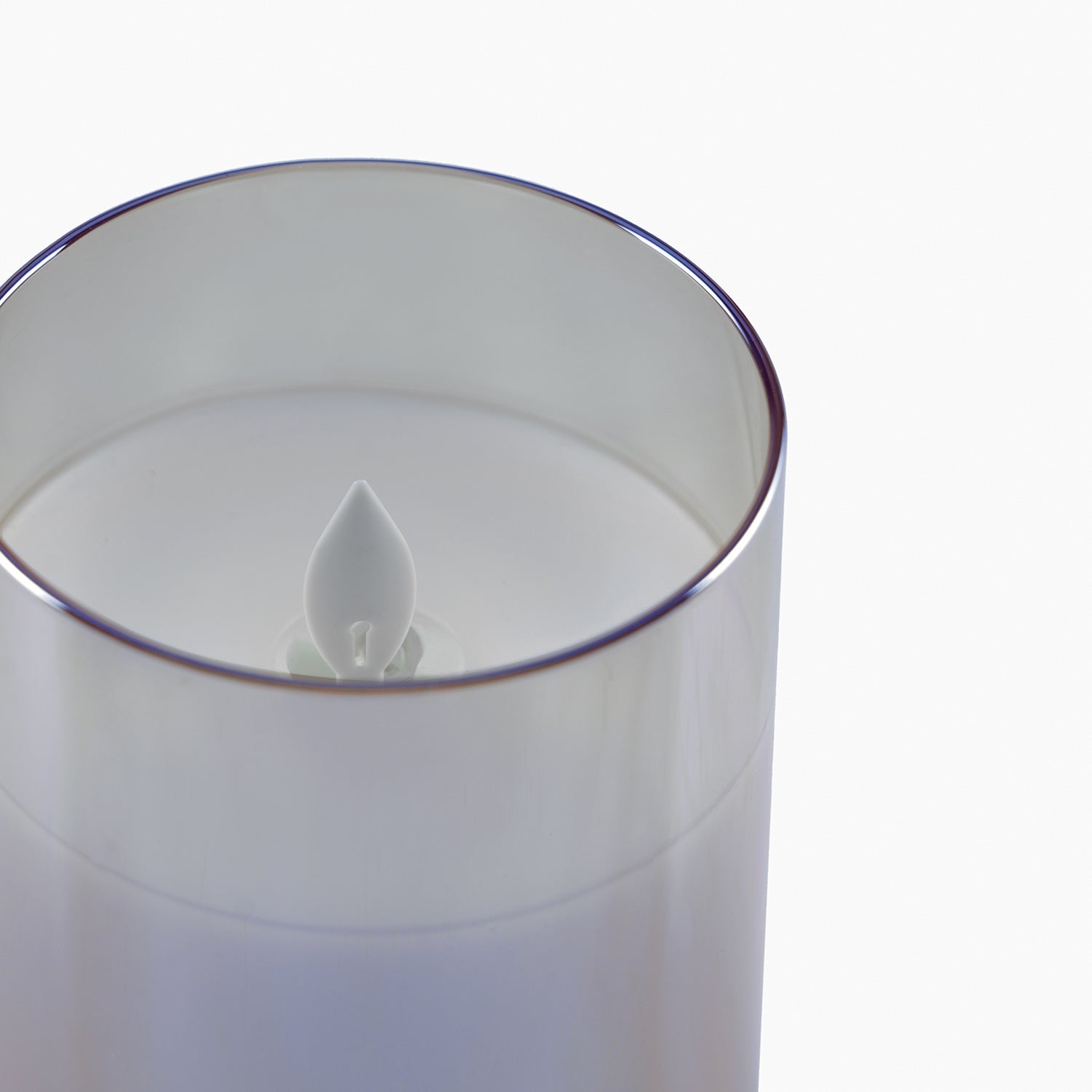 Grey LED Flickering Flame Candle - Small