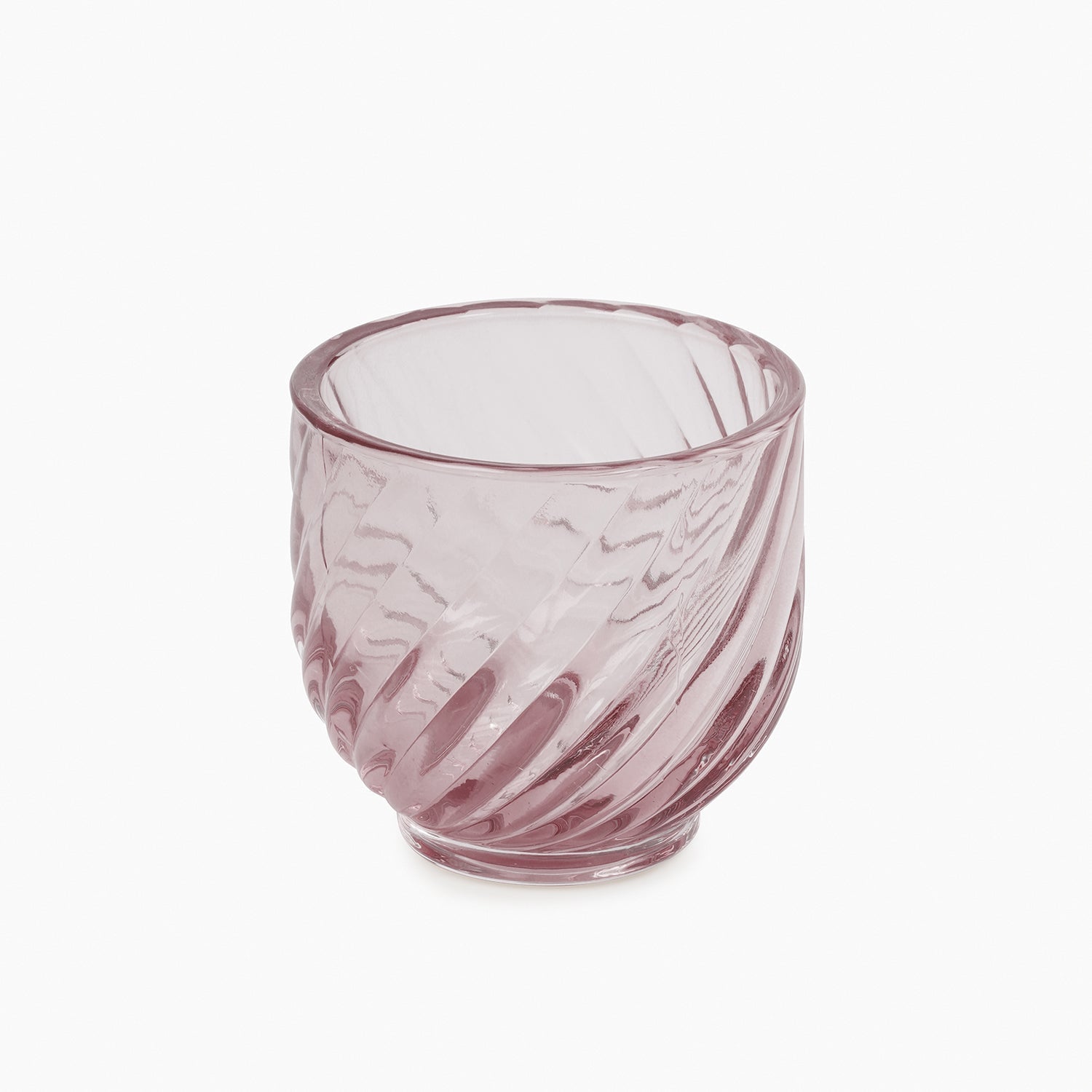 Set of 4 Light Purple Swirl Cut Tealight Holders