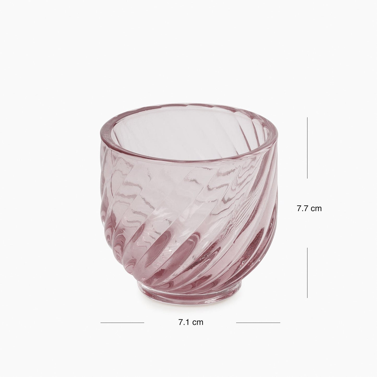 Set of 4 Light Purple Swirl Cut Tealight Holders