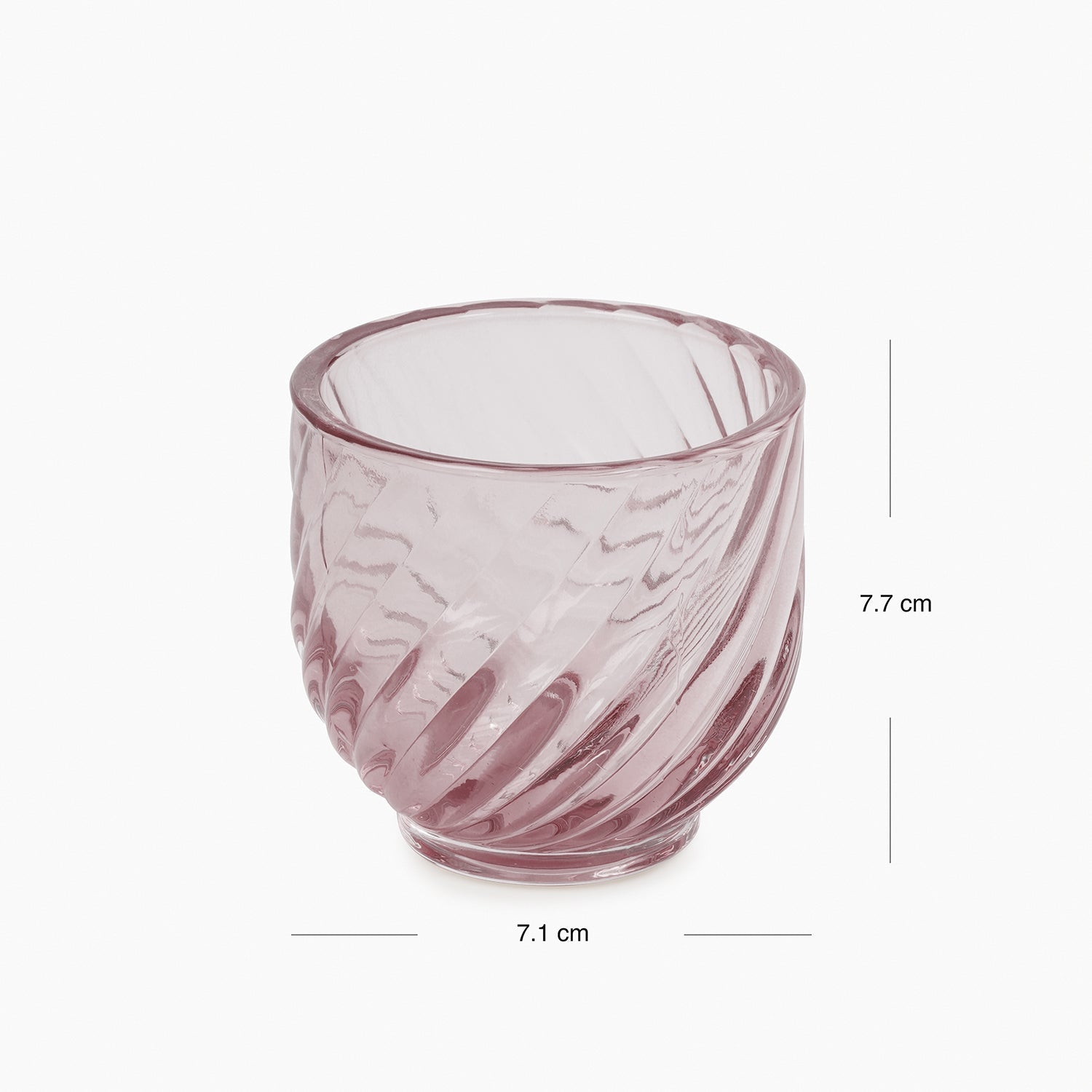Set of 4 Light Purple Swirl Cut Tealight Holders