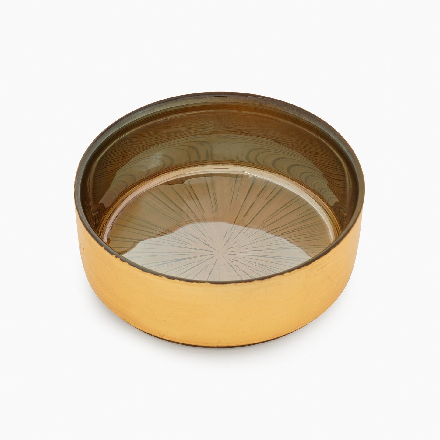Set of 2 Gold Side Bowls with Goil Foil Rim