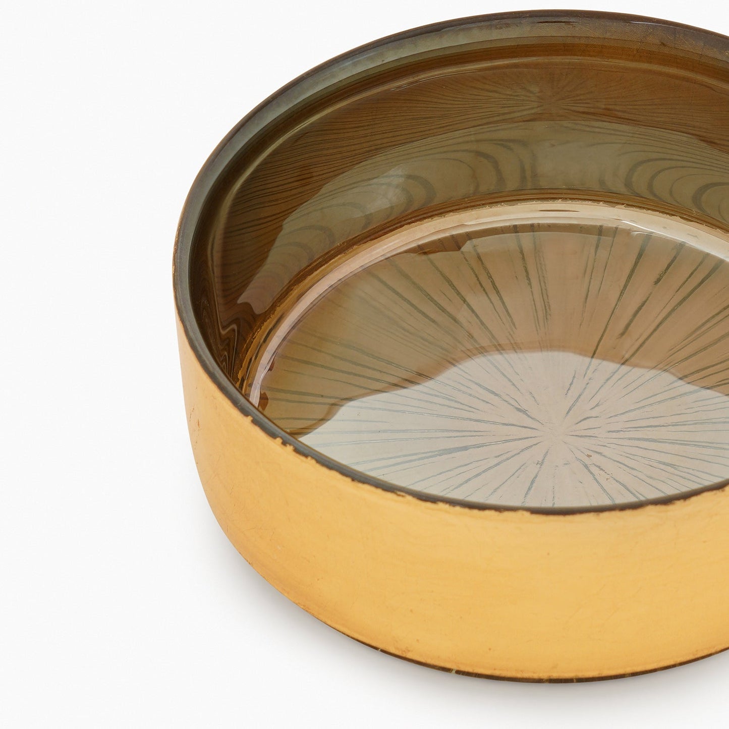 Set of 2 Gold Side Bowls with Goil Foil Rim