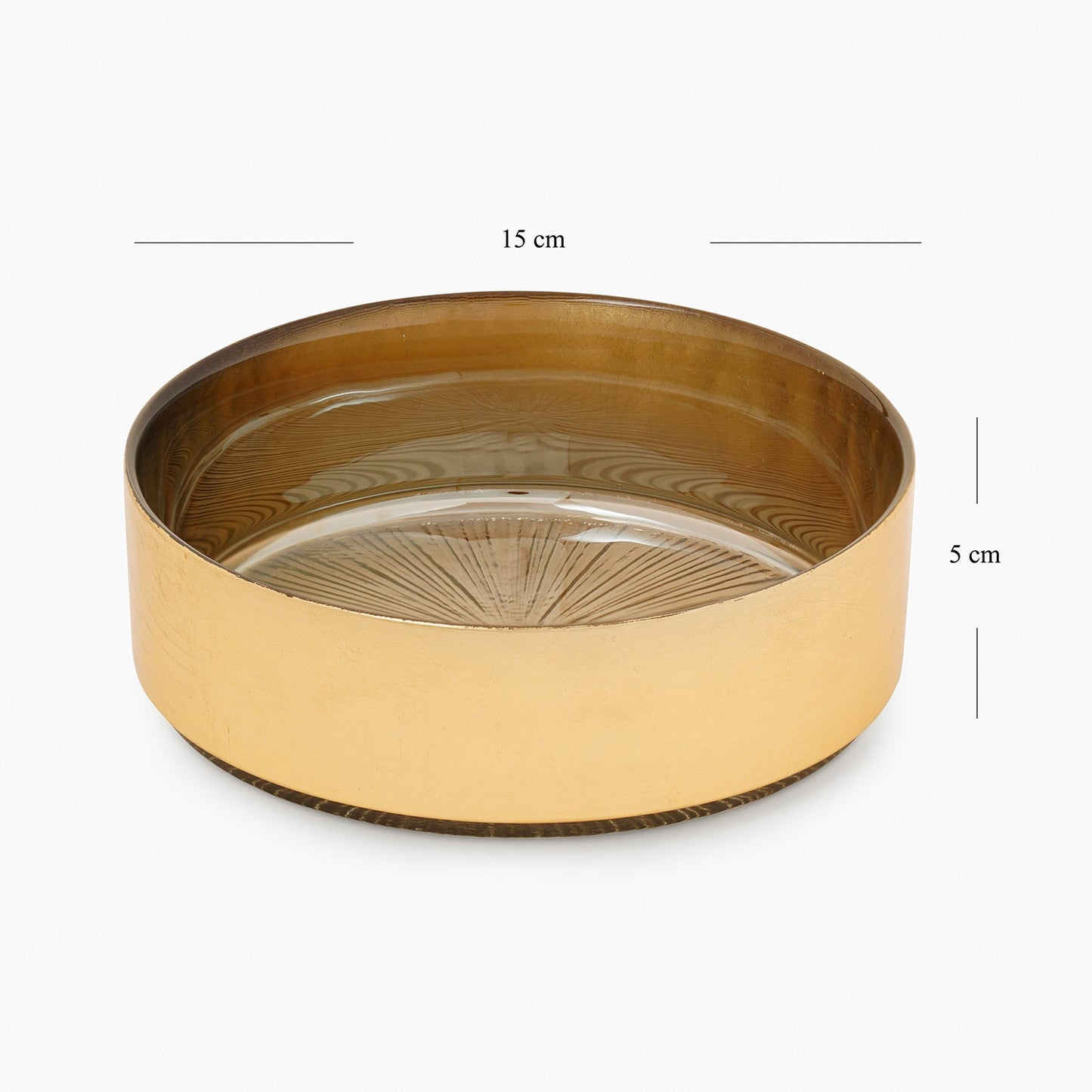 Set of 2 Gold Serving Bowls with Goil Foil Rim