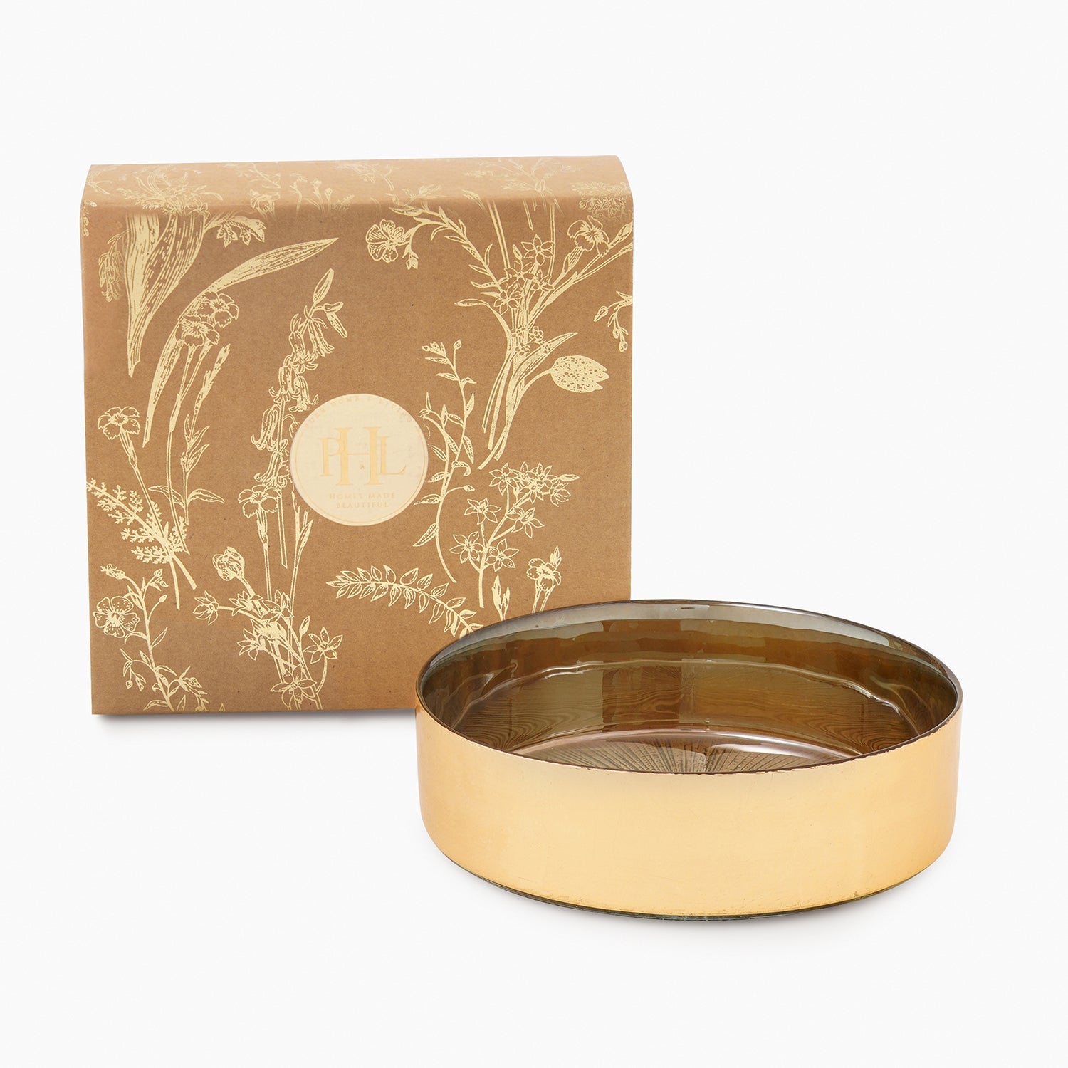Gold Serving Bowl with Goil Foil Rim