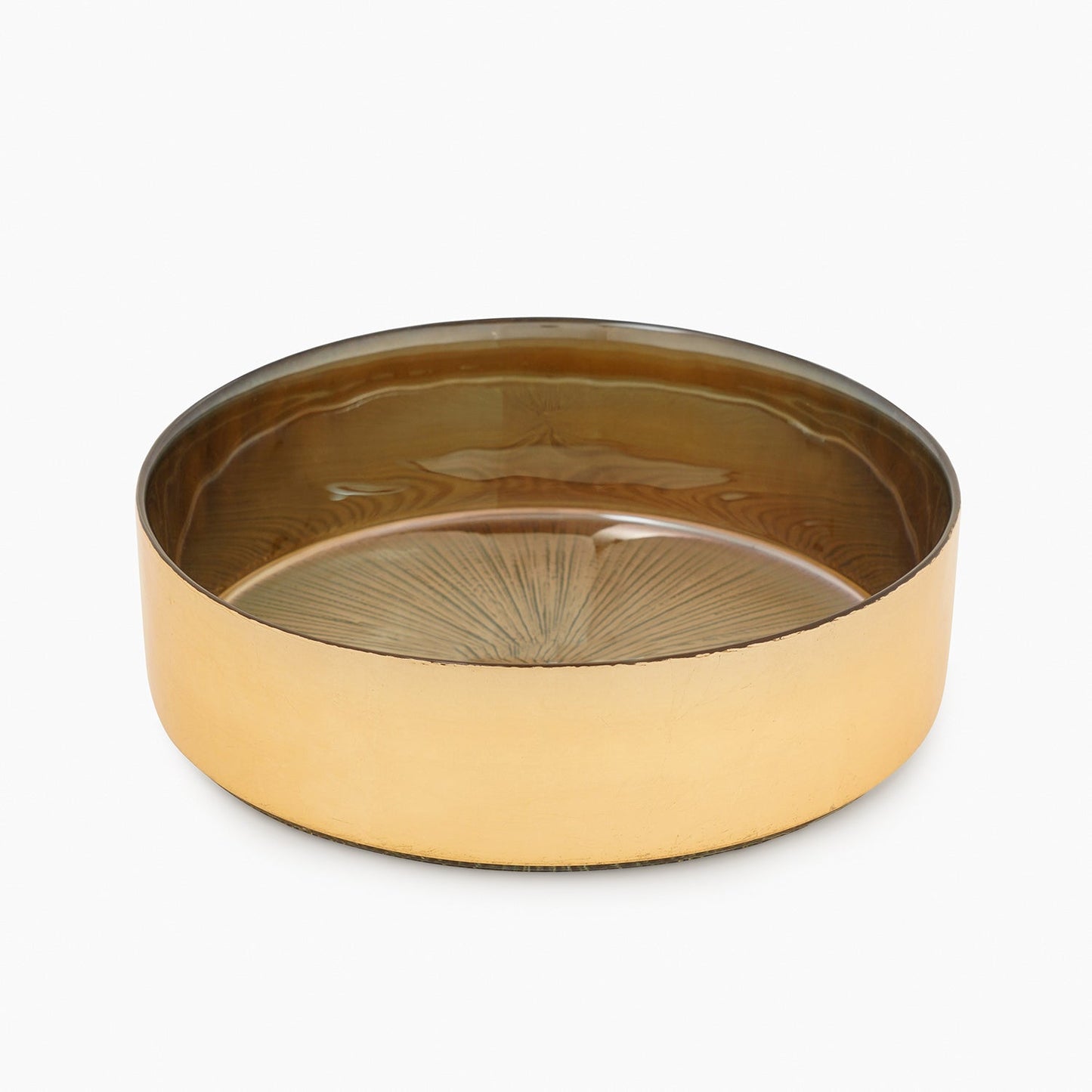 Gold Serving Bowl with Goil Foil Rim