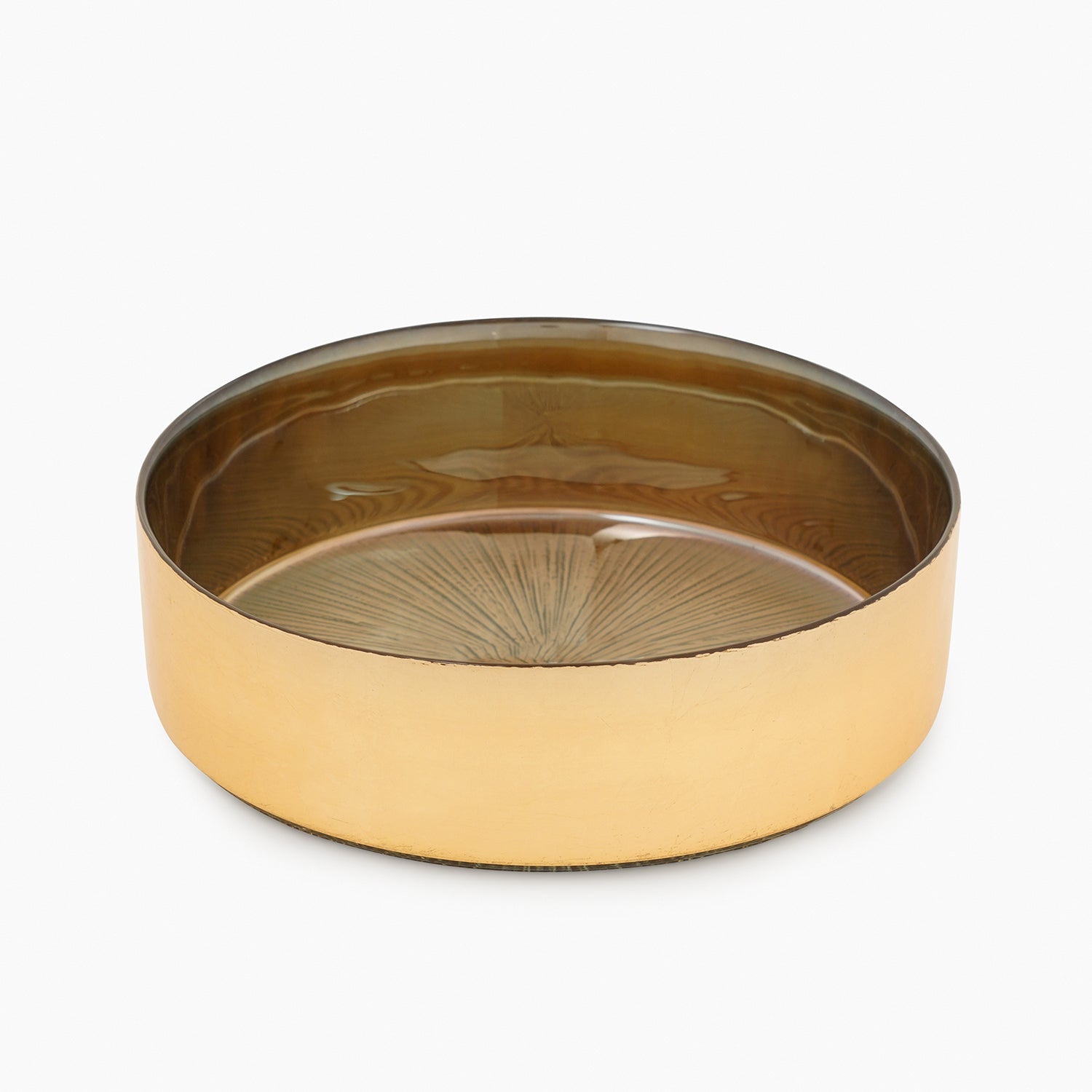 Gold Serving Bowl with Goil Foil Rim