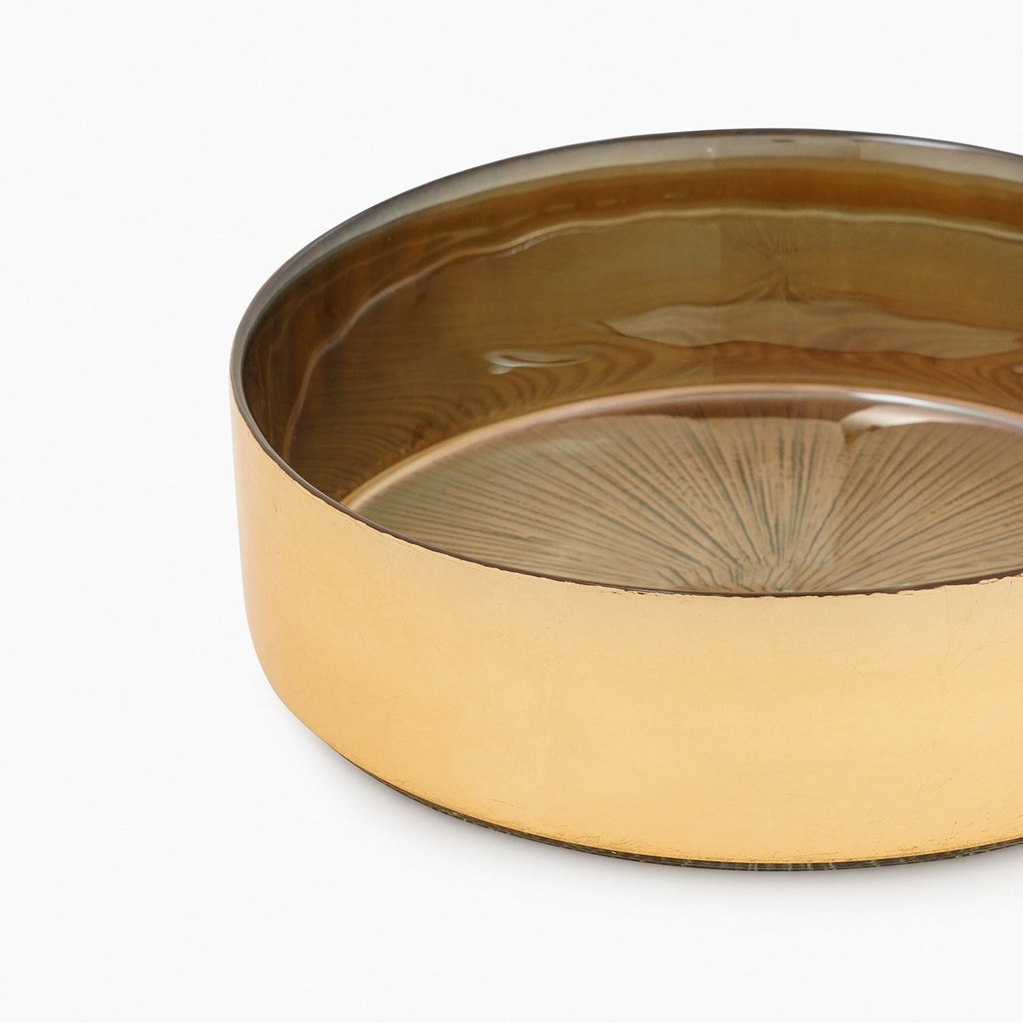 Gold Serving Bowl with Goil Foil Rim