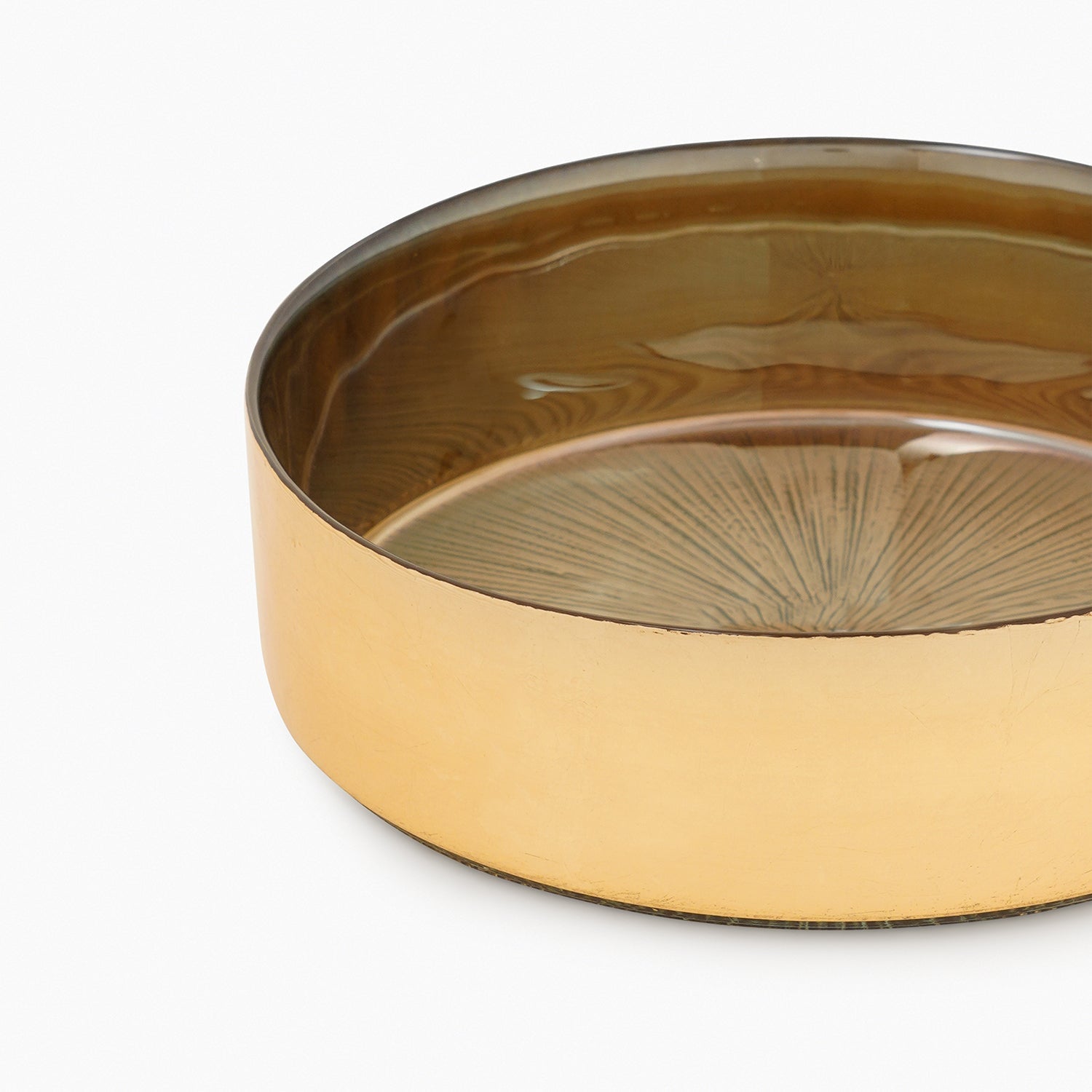 Gold Serving Bowl with Goil Foil Rim