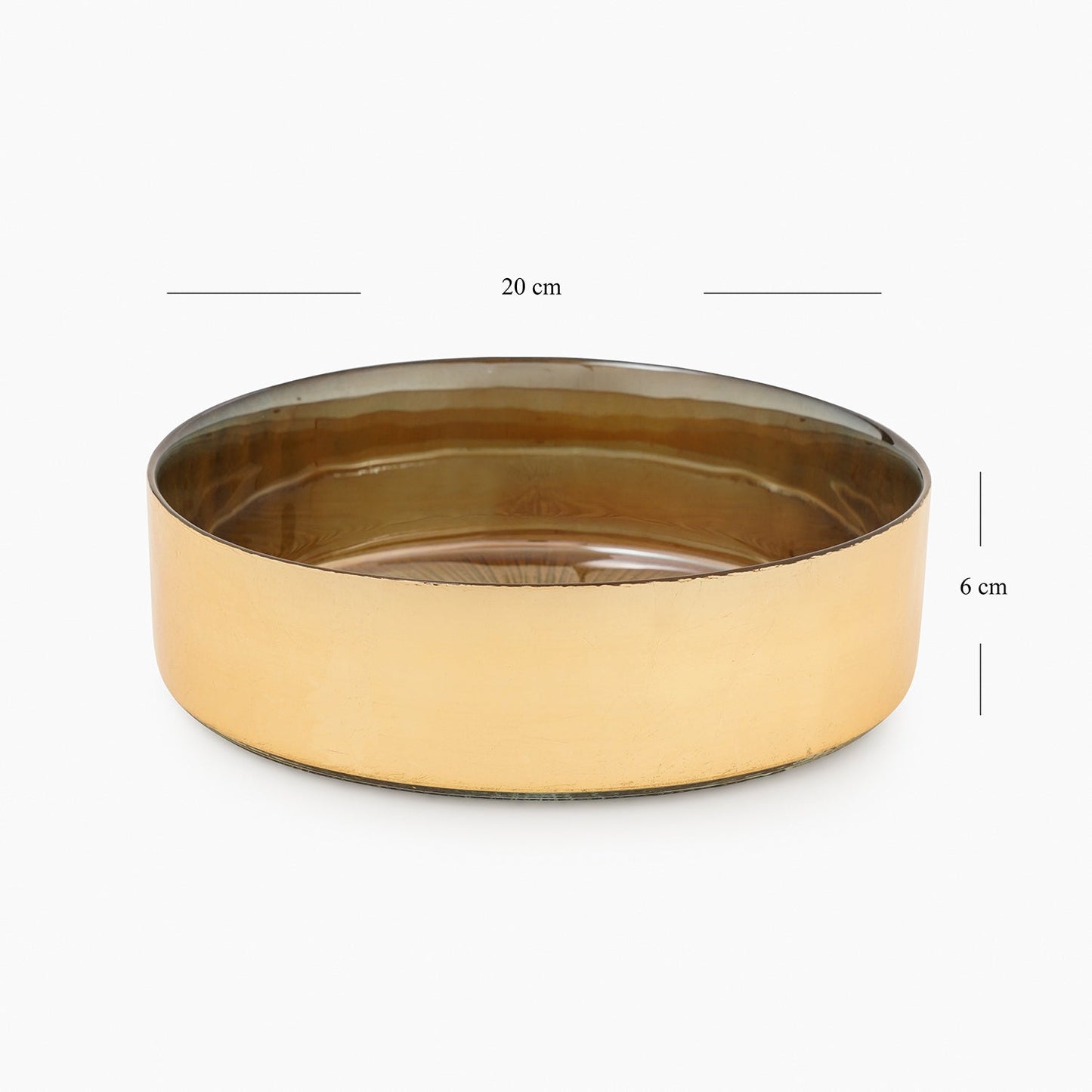 Gold Serving Bowl with Goil Foil Rim