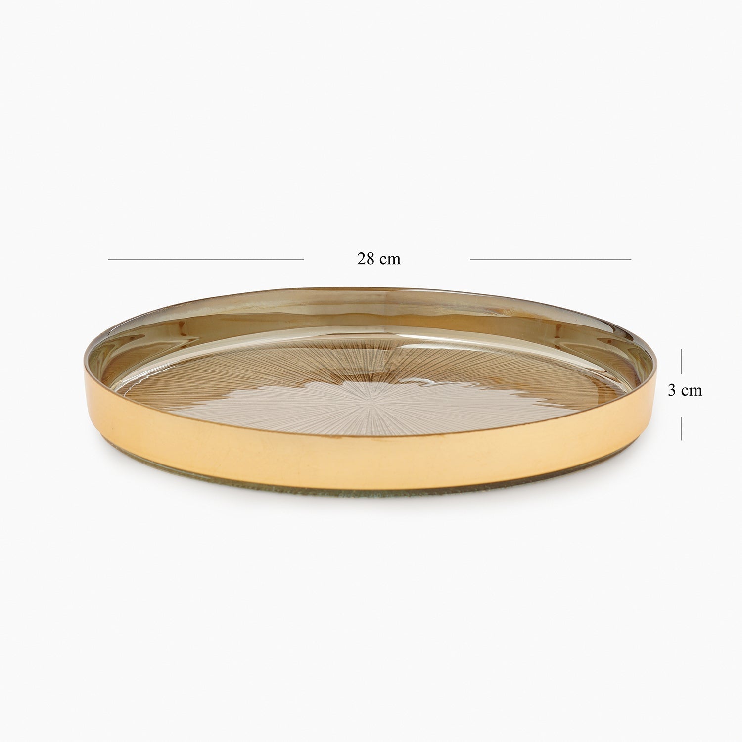 Set of 2 Gold Dinner Plates with Goil Foil Rim