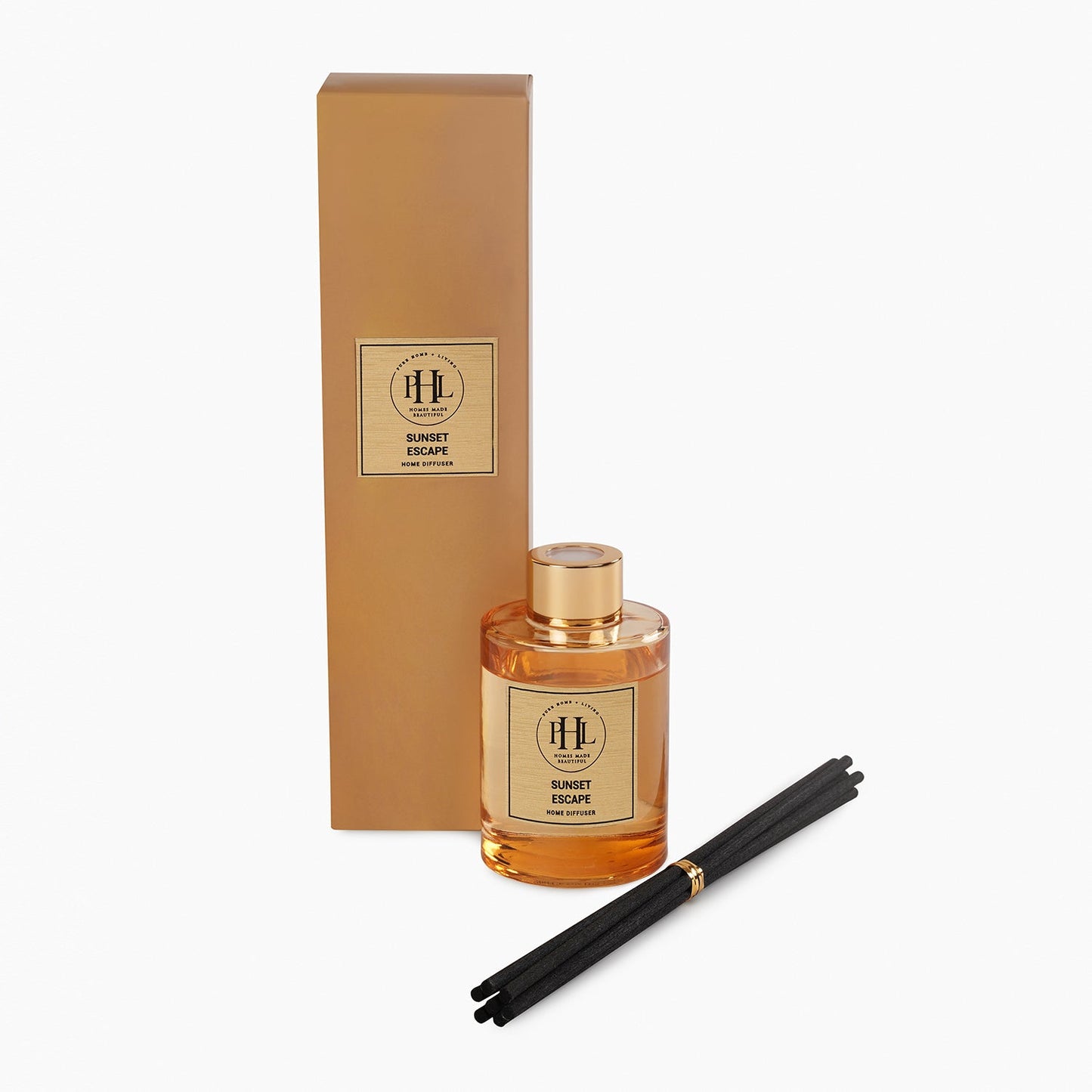 Sunset Escape Scented Glass Diffuser - Gold