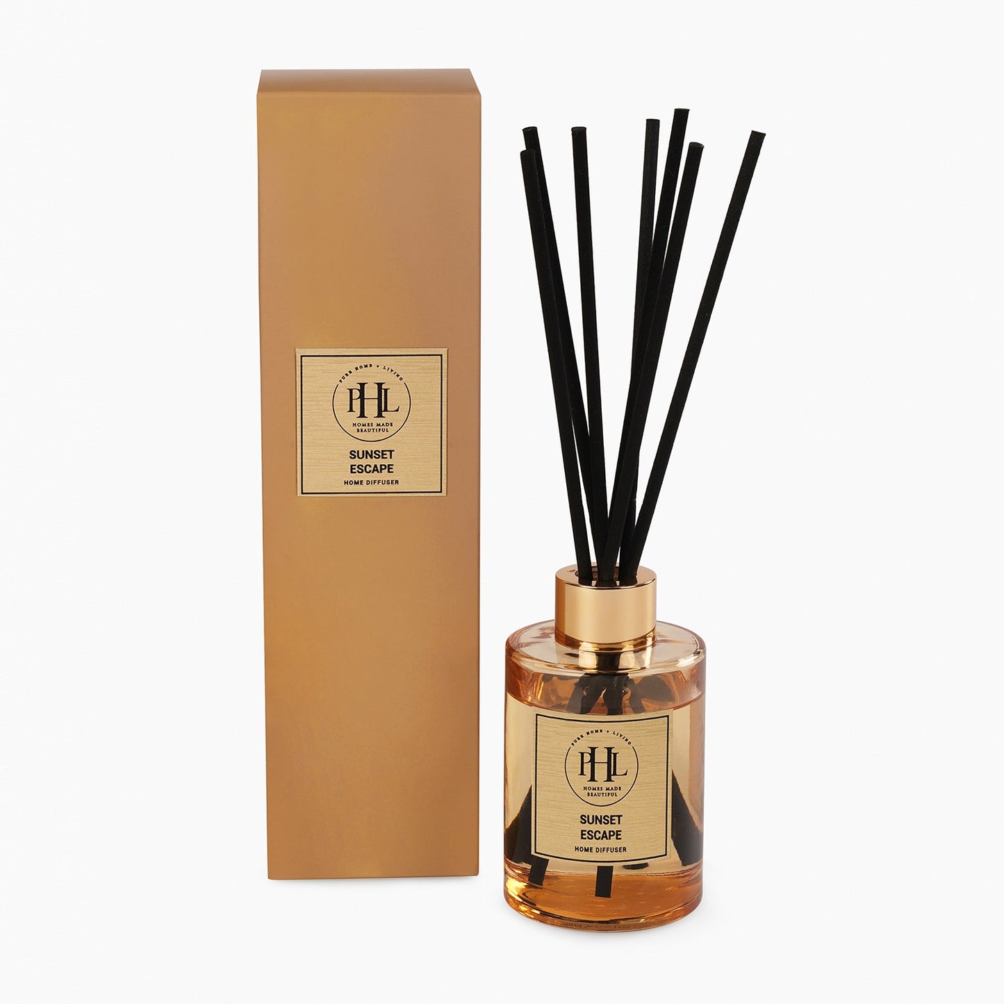 Sunset Escape Scented Glass Diffuser - Gold