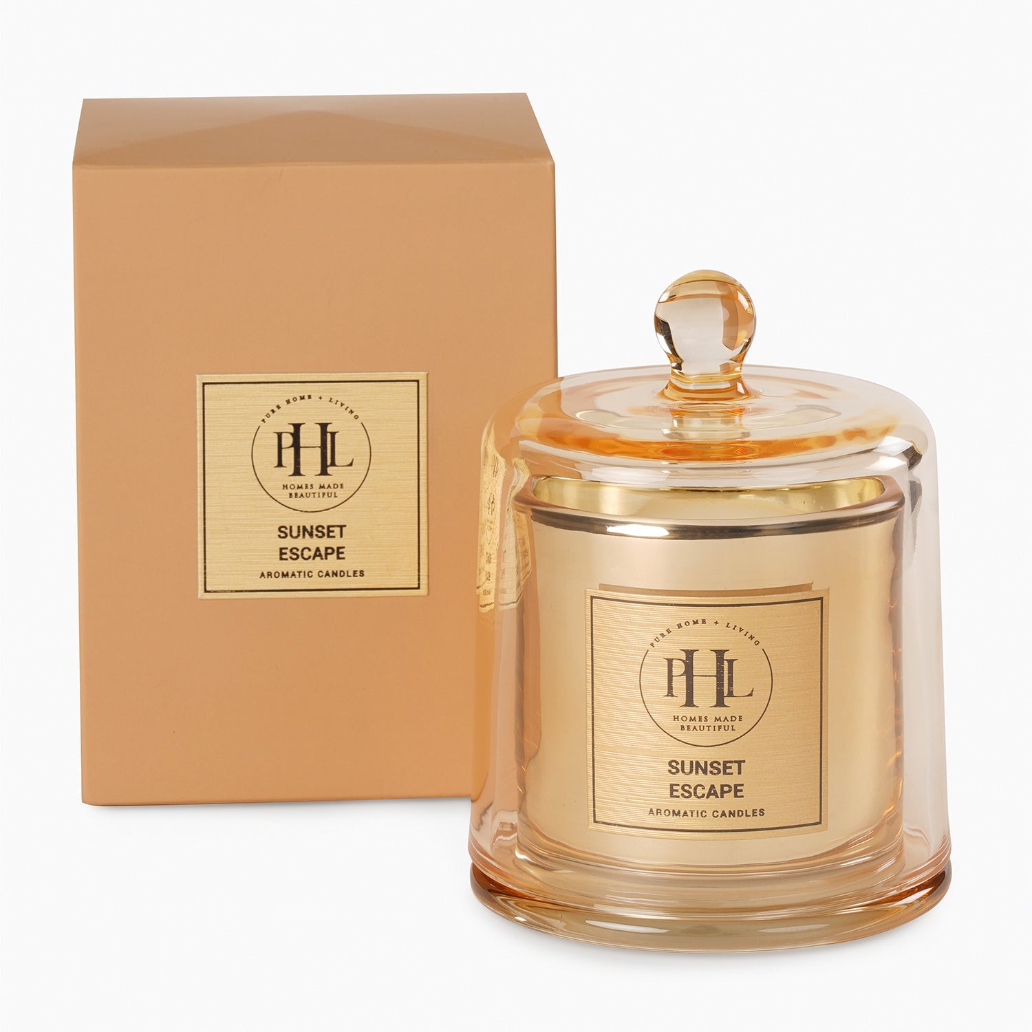 Summer Escape Bell Jar Candle - Gold