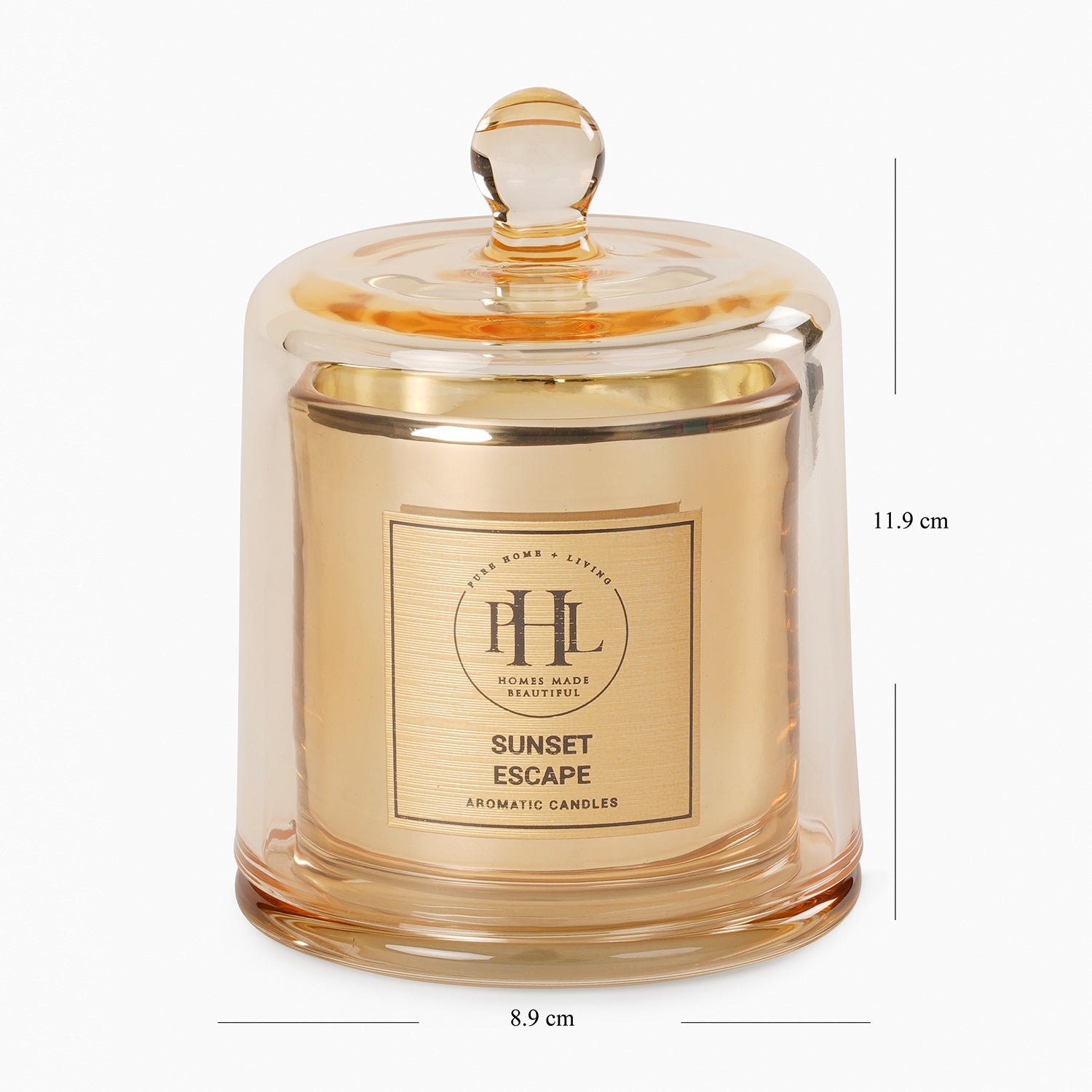 Summer Escape Bell Jar Candle - Gold