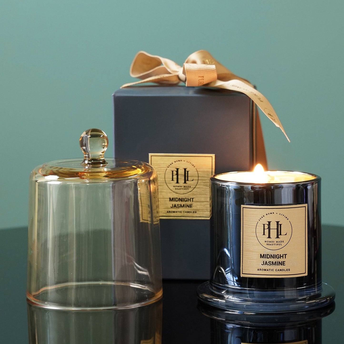 Midnight Jasmine Bell Jar Candle - Blue