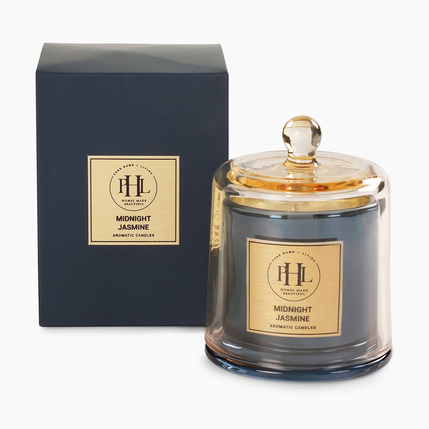 Midnight Jasmine Bell Jar Candle - Blue