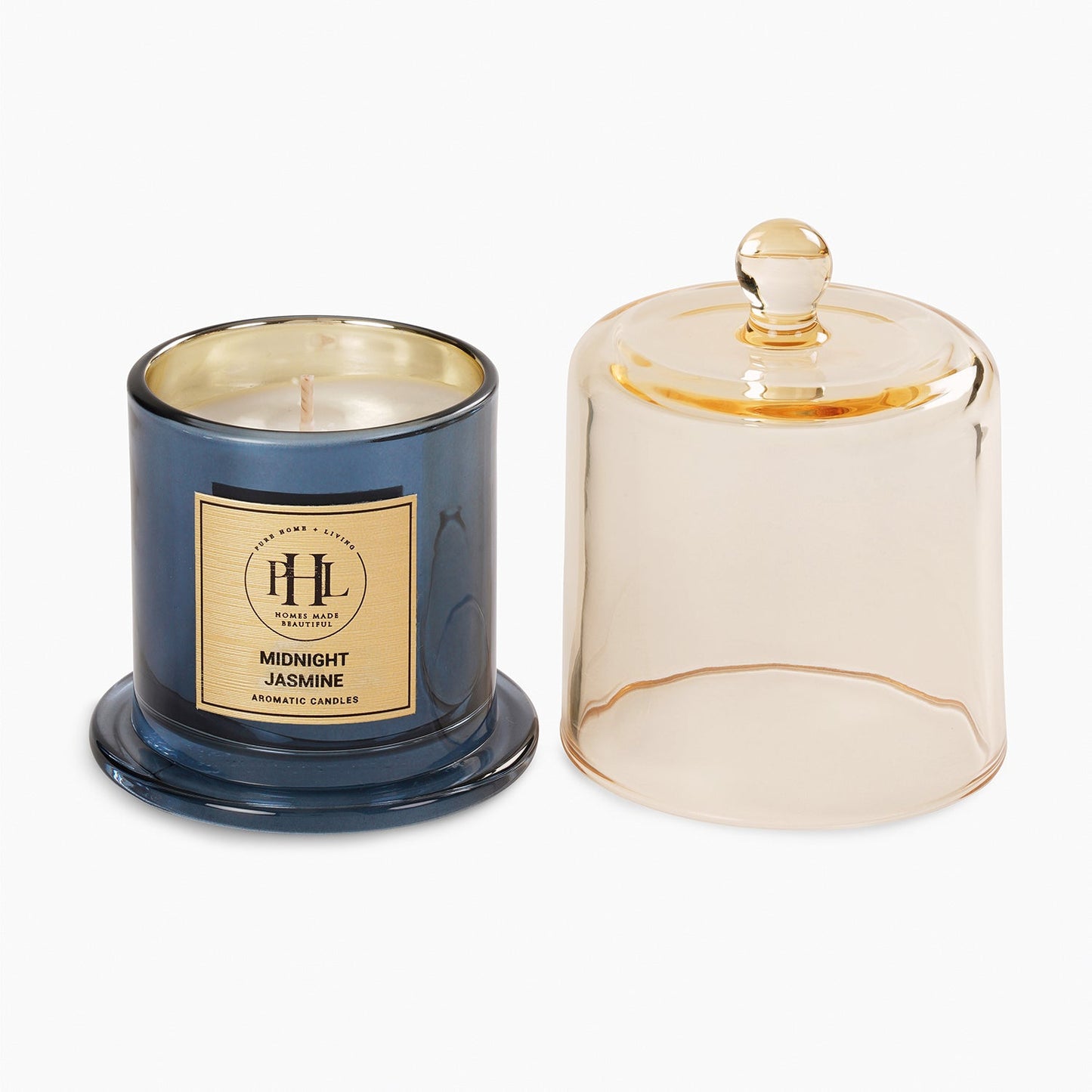 Midnight Jasmine Bell Jar Candle - Blue